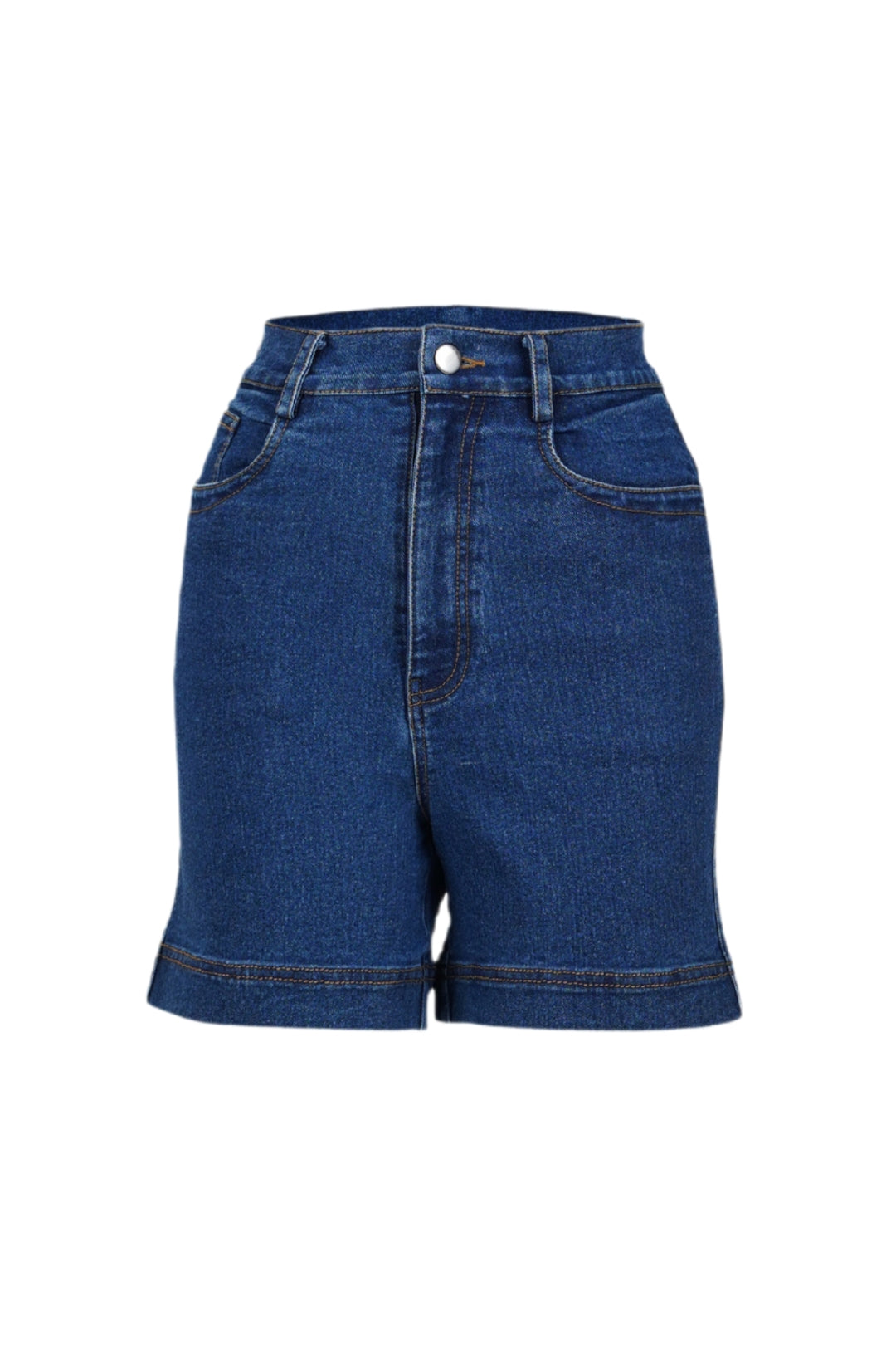 HIGH RISE INDIGO SHORTS