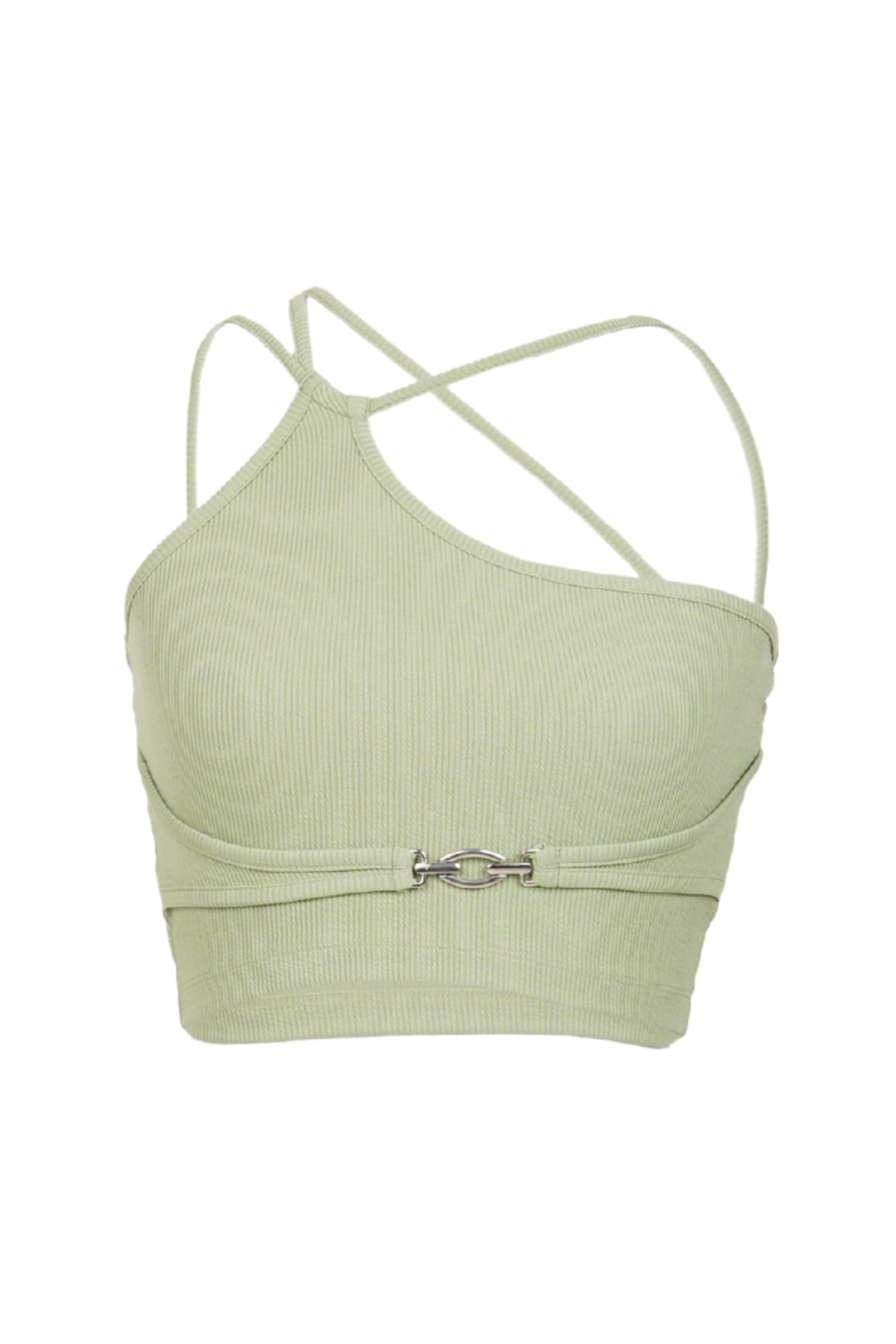 SAGE GREEN STRAPPY CROP TOP