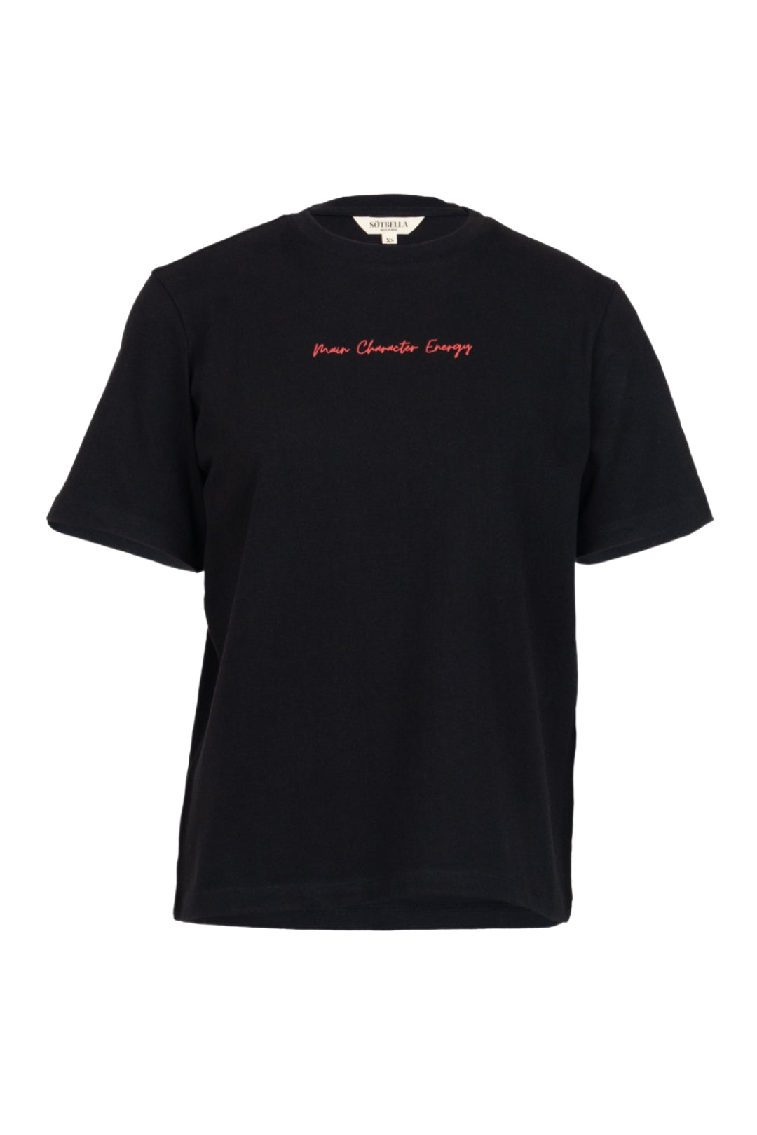 BLACK GRAPHIC SLOGAN TEE