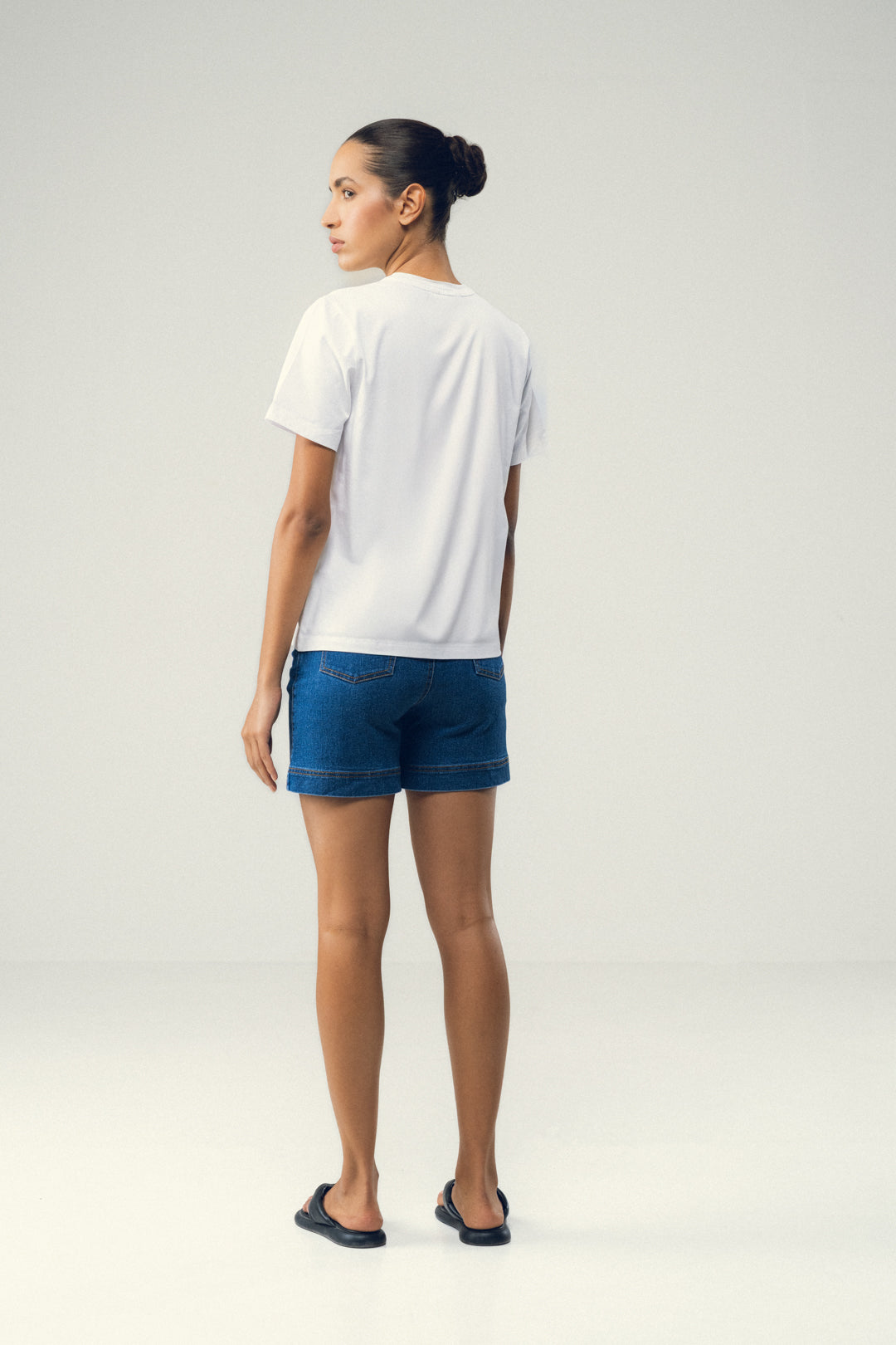 WHITE TEXT LOGO TEE