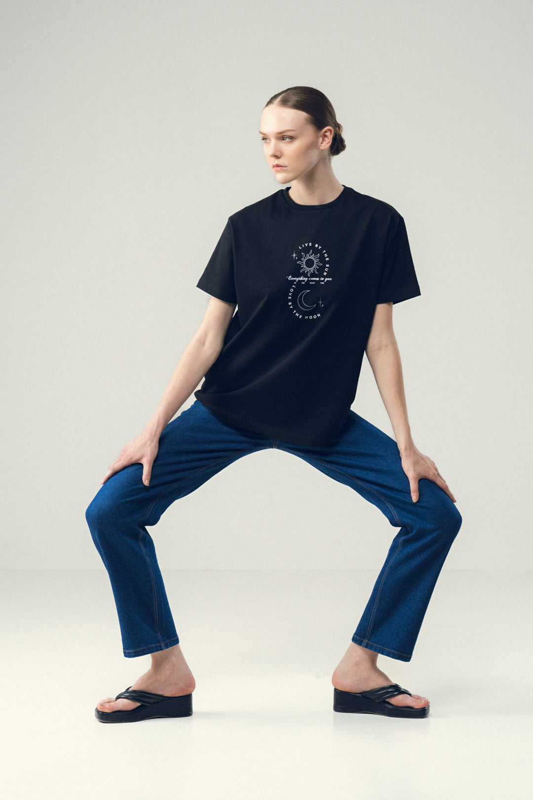 CELESTIAL BLACK GRAPHIC TEE