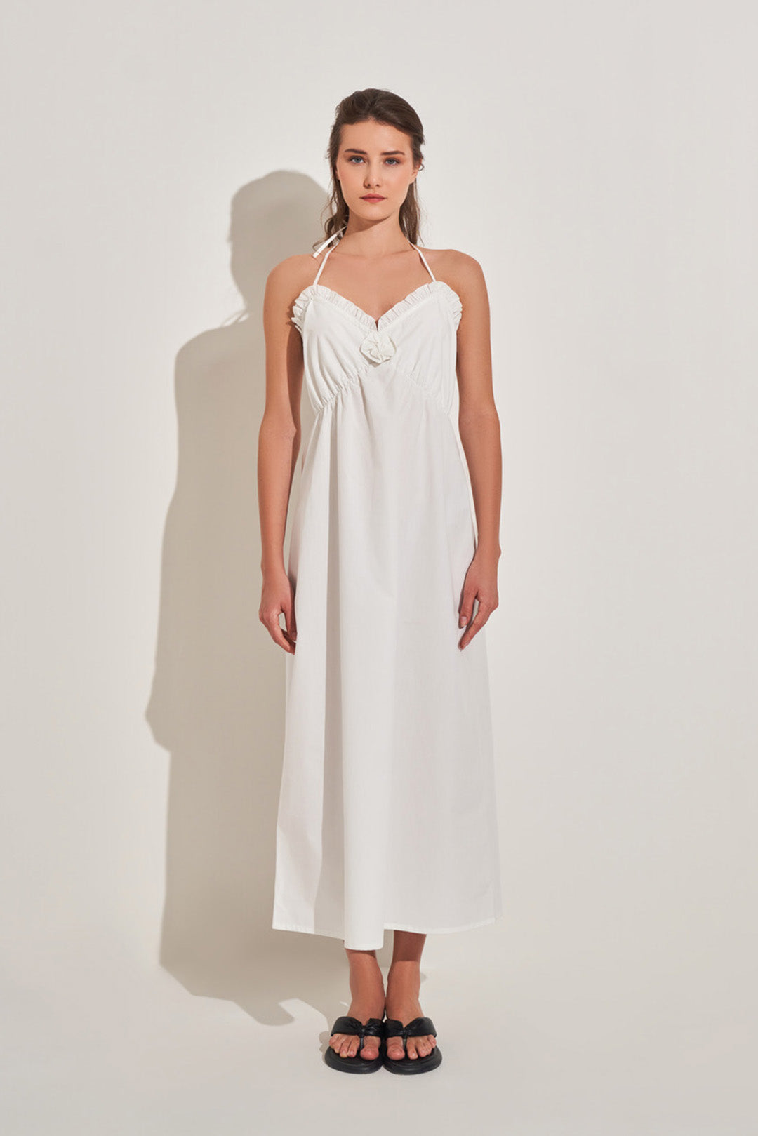 WHITE ROSE DELICATE MAXI DRESS