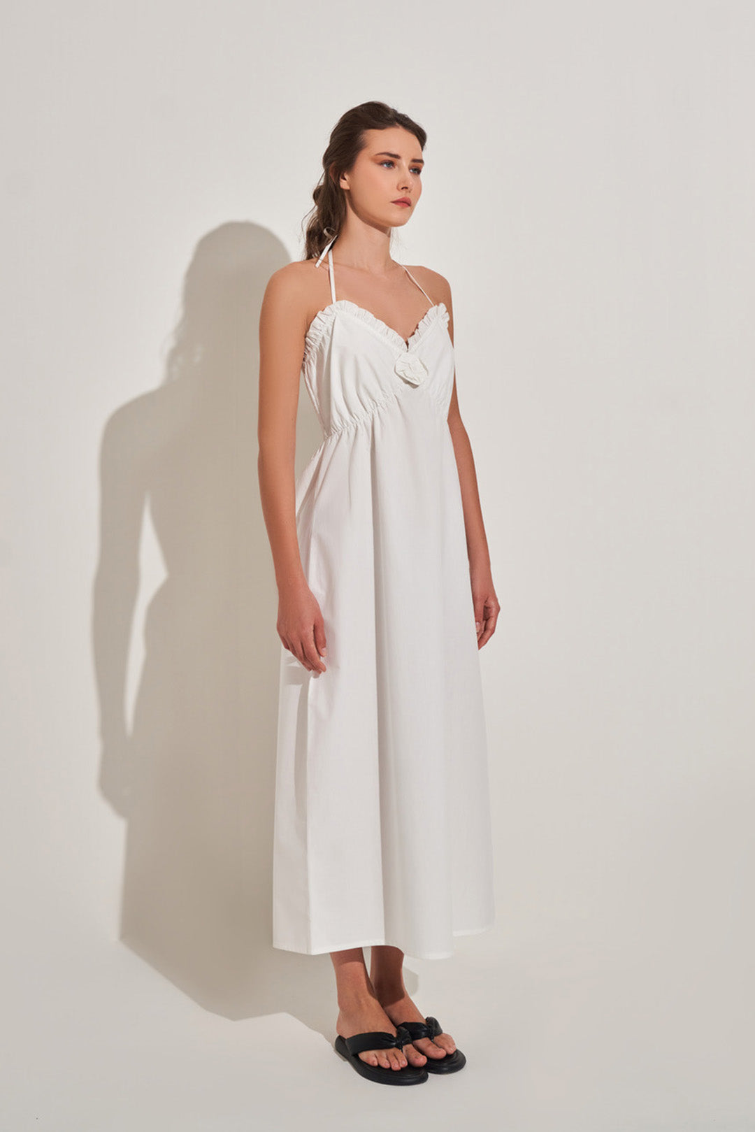 WHITE ROSE DELICATE MAXI DRESS