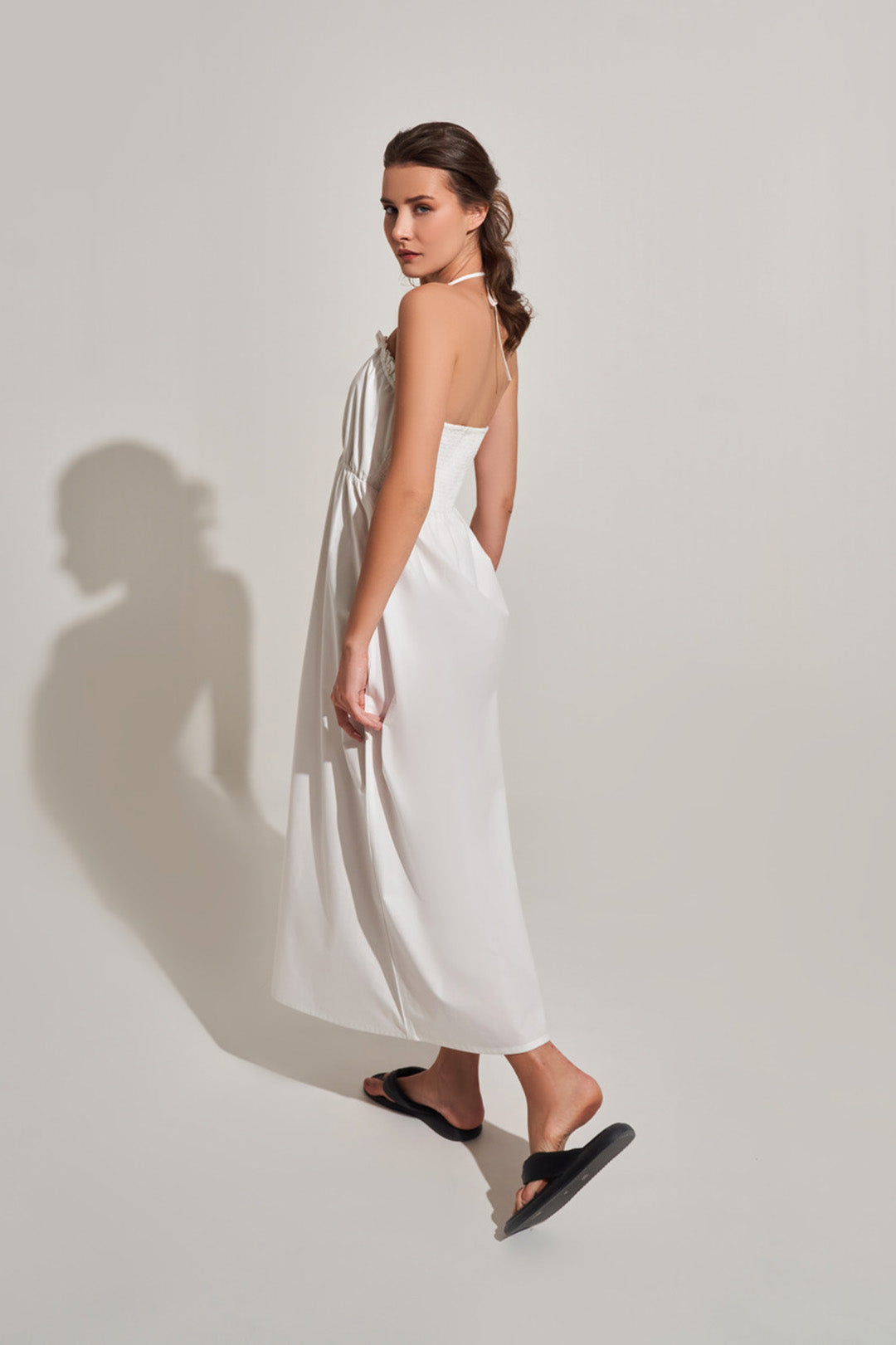 WHITE ROSE DELICATE MAXI DRESS