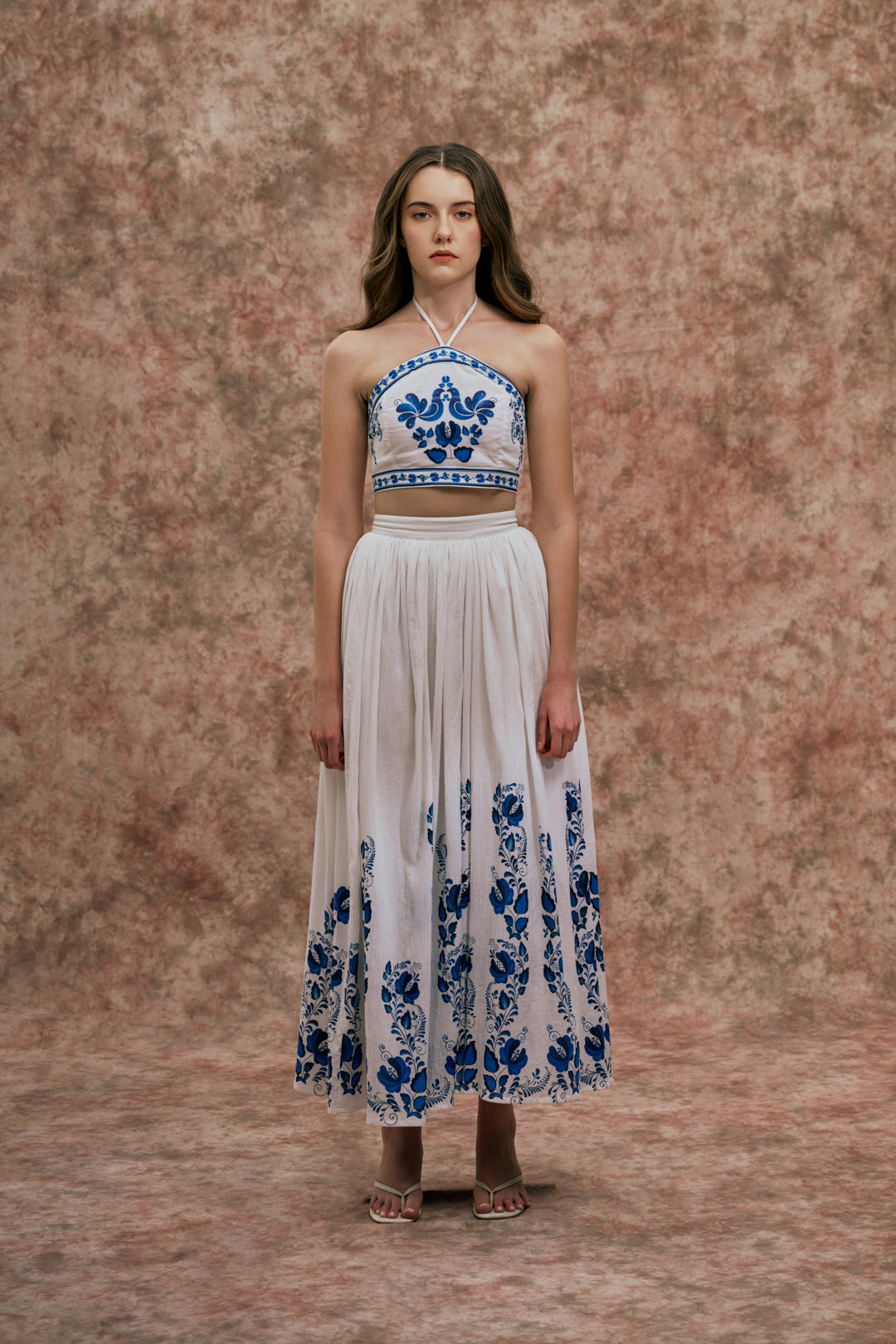 PORCELAIN BLOOM HALTER CO-ORD SET