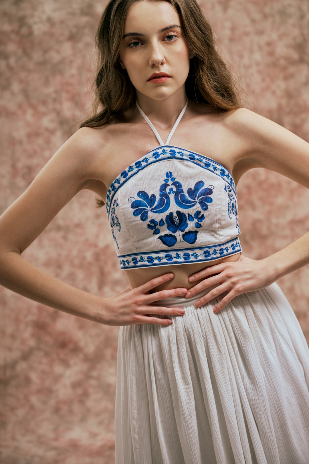 PORCELAIN BLOOM HALTER CO-ORD SET