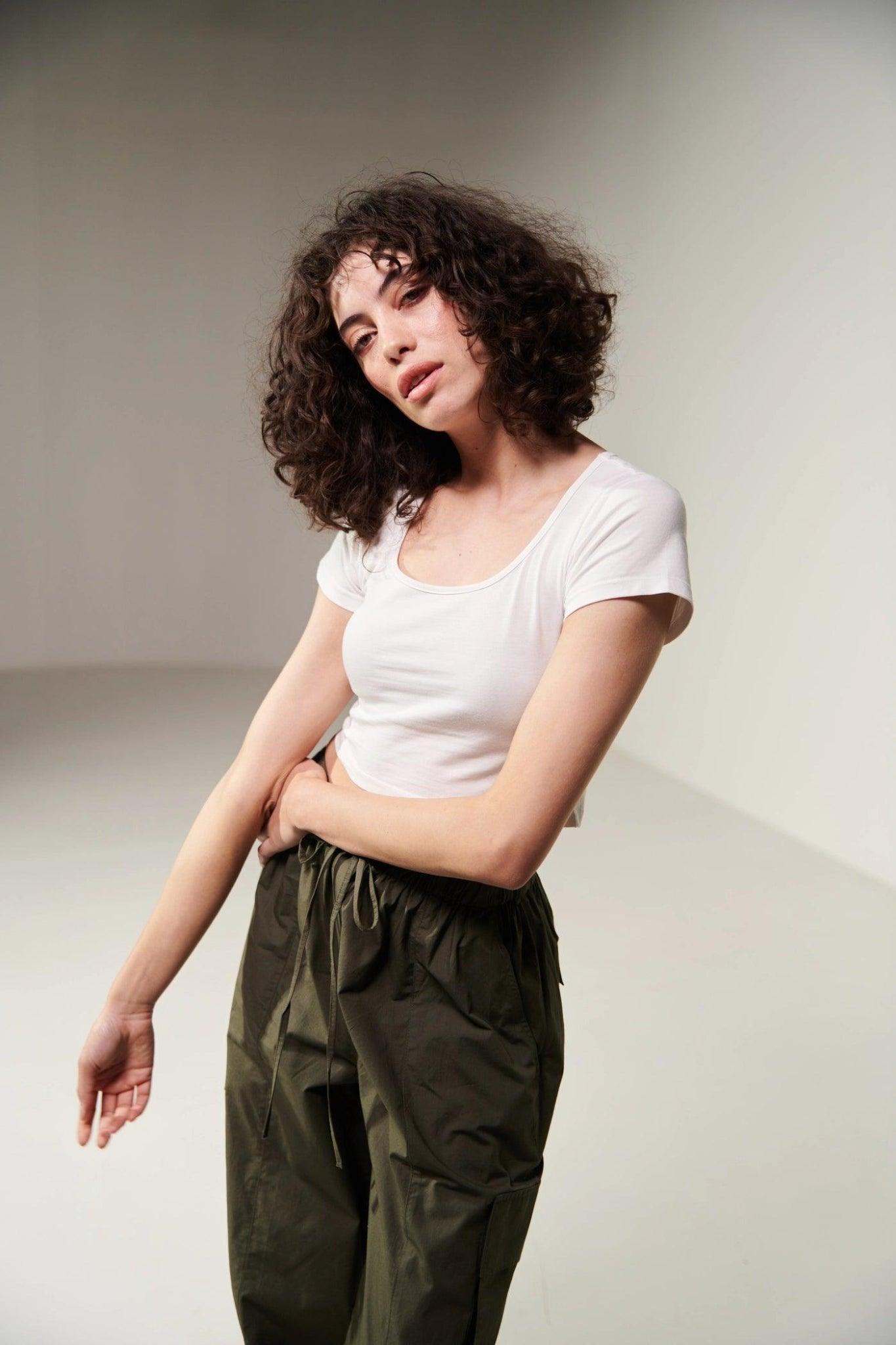 Army Green Parachute Pants - Sotbella