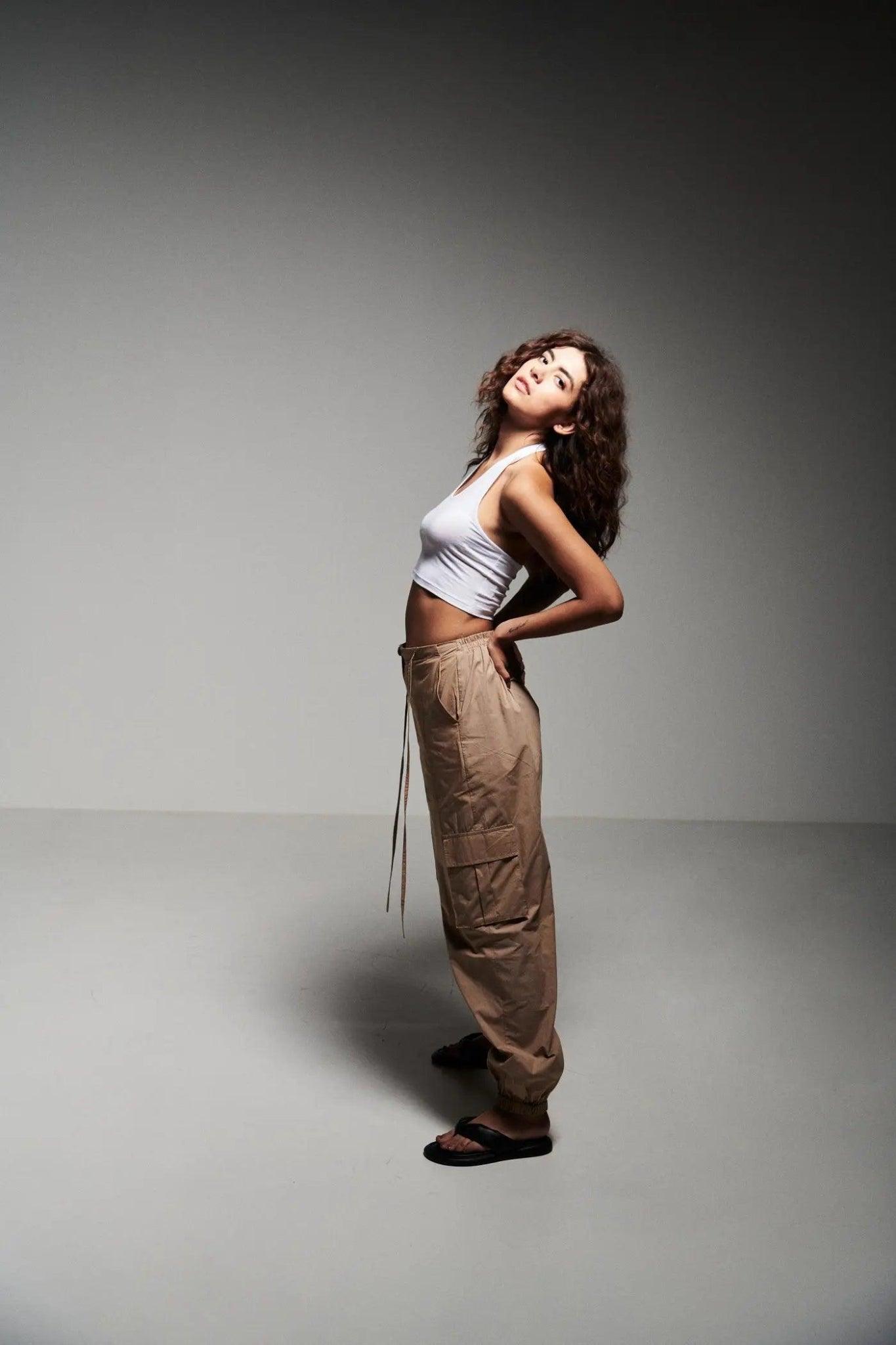 Beige Cargo Pants - Sotbella
