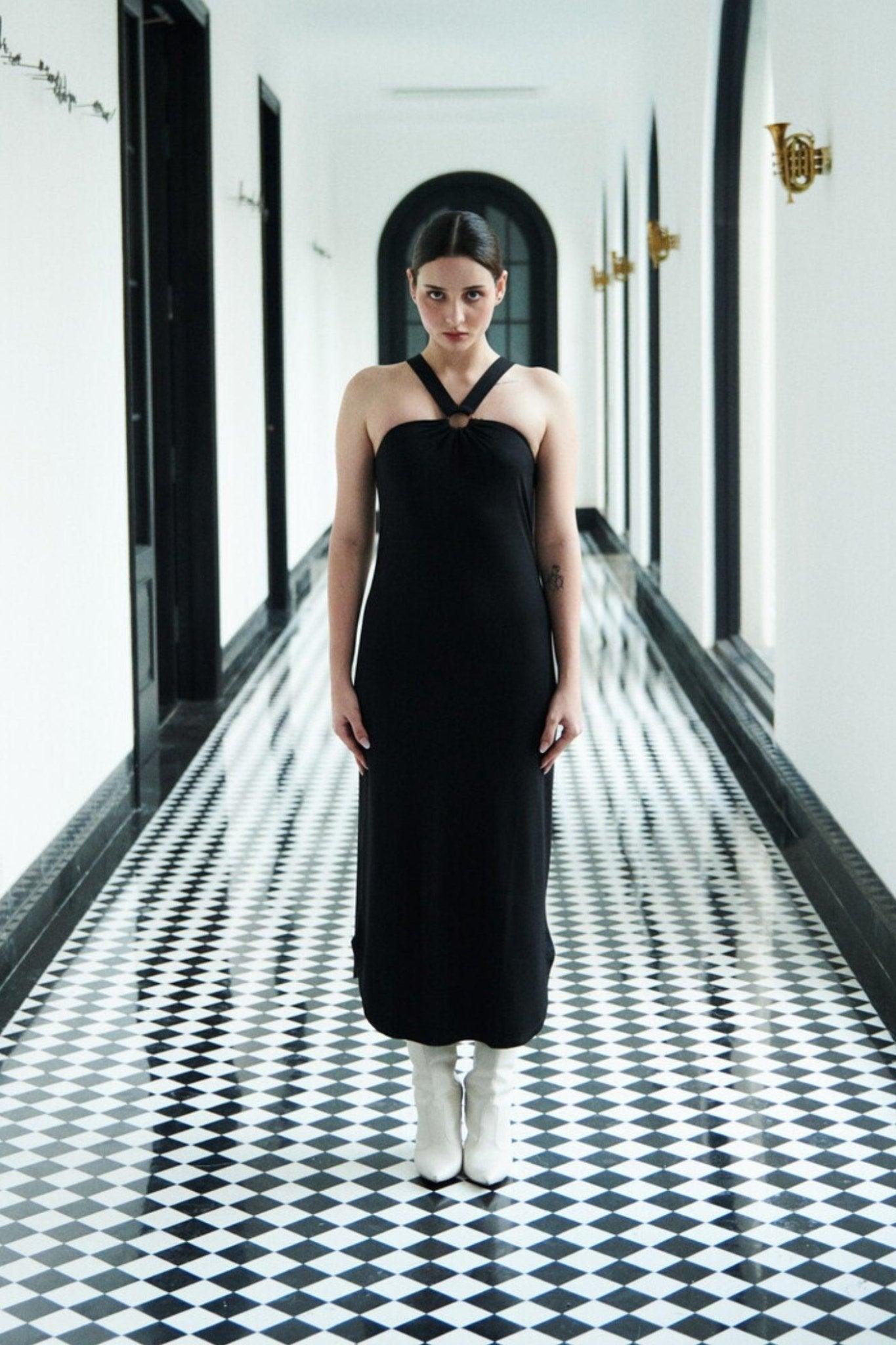 Black A-Line Dress - Sotbella