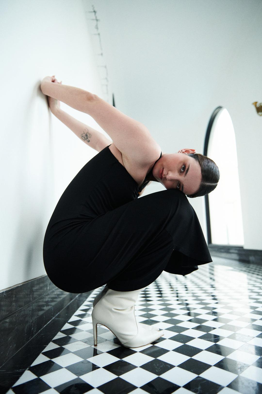 Black A-Line Dress - Sotbella