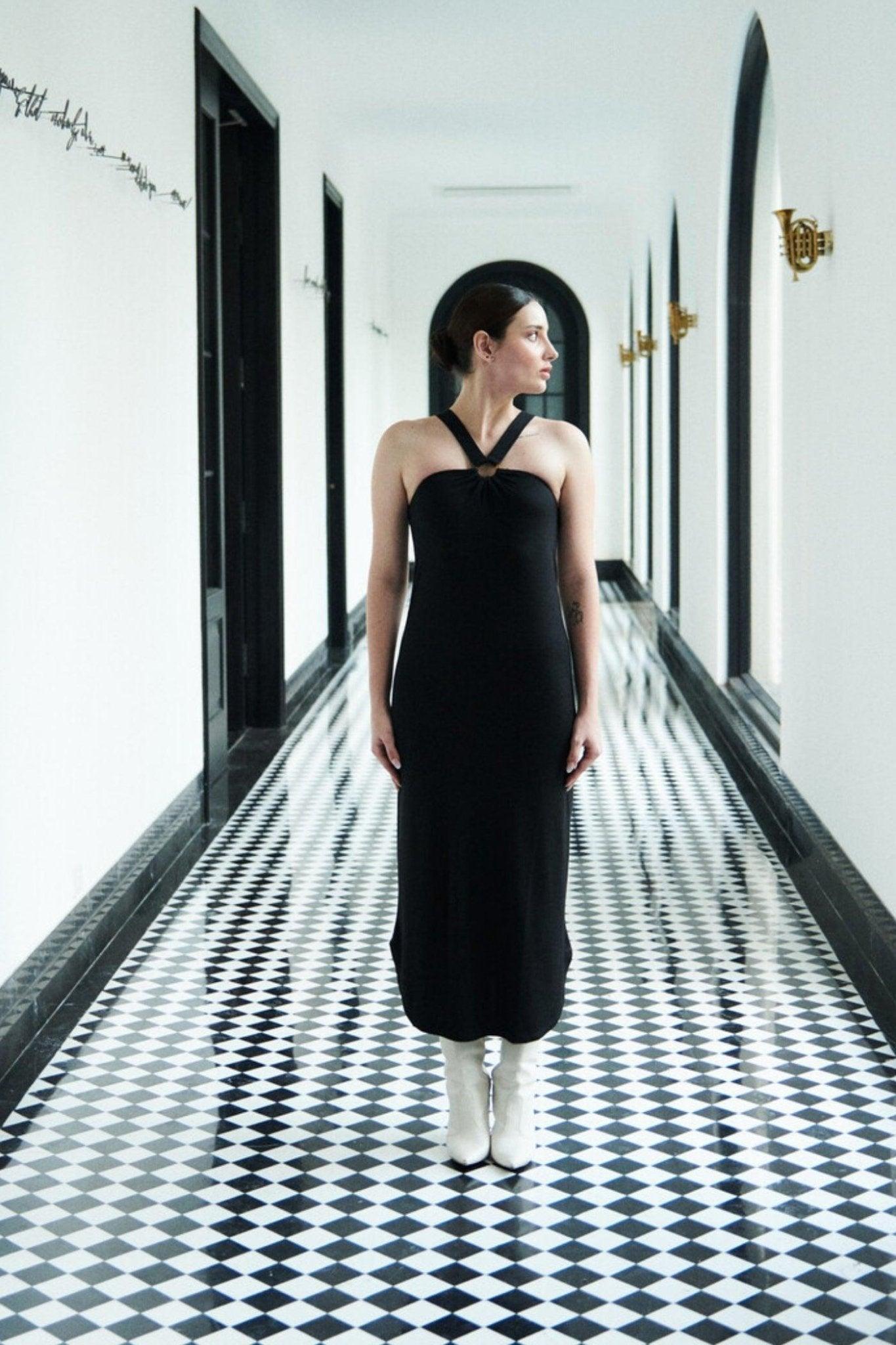 Black A-Line Dress - Sotbella