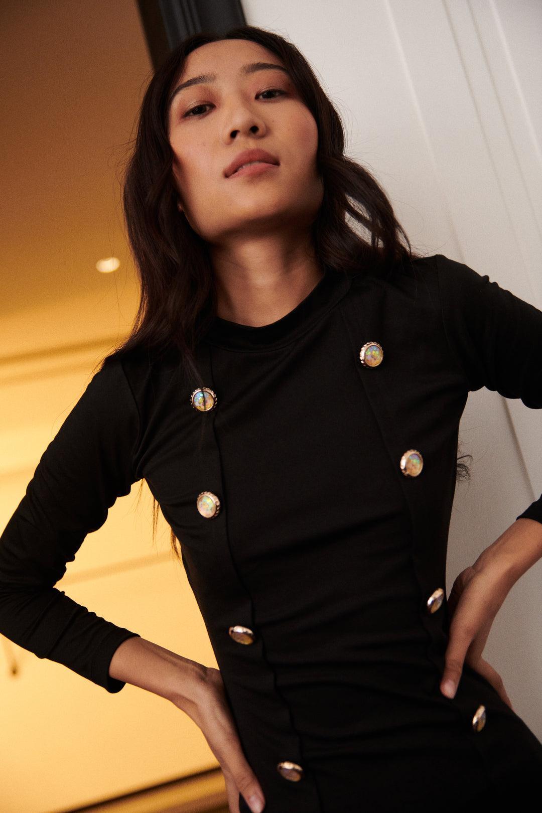 Black Bodycon Dress - Sotbella