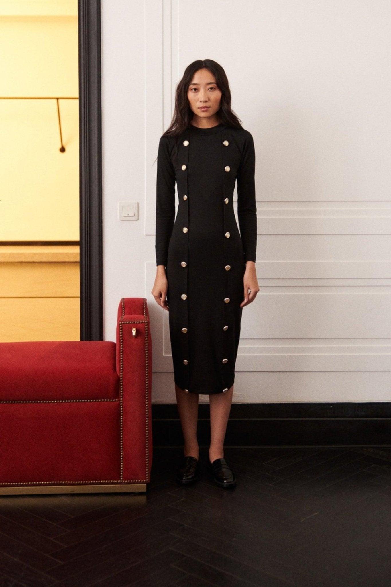 Black Bodycon Dress - Sotbella