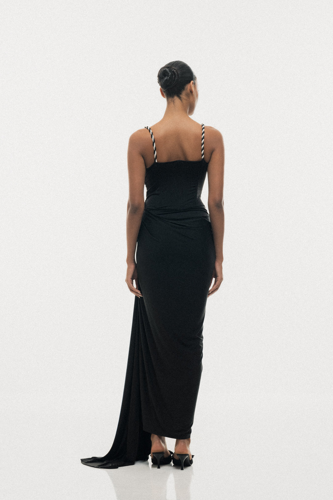 TWISTED CORD ROPE STRAP MAXI DRESS