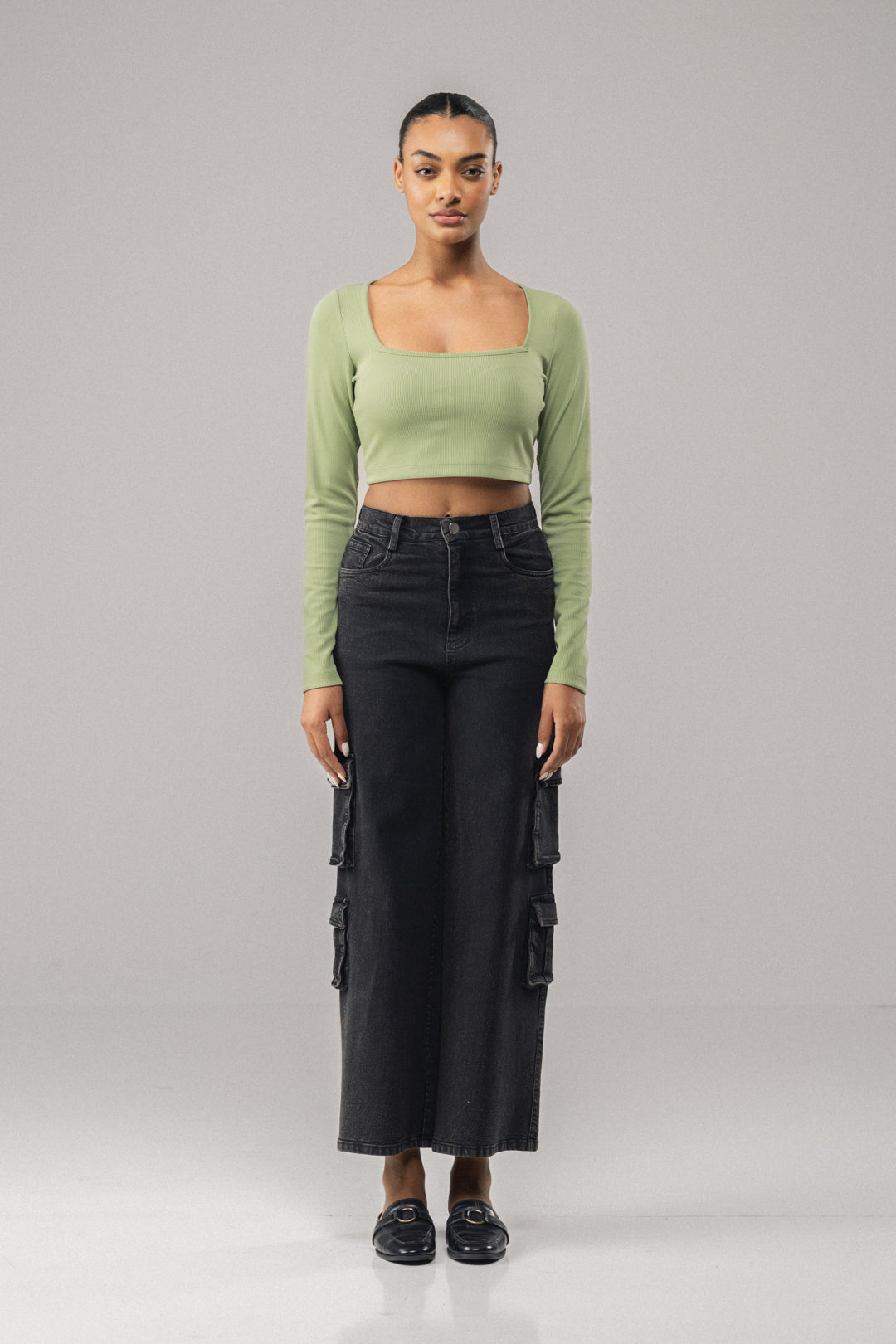 UTILITY CARGO DENIM JEANS