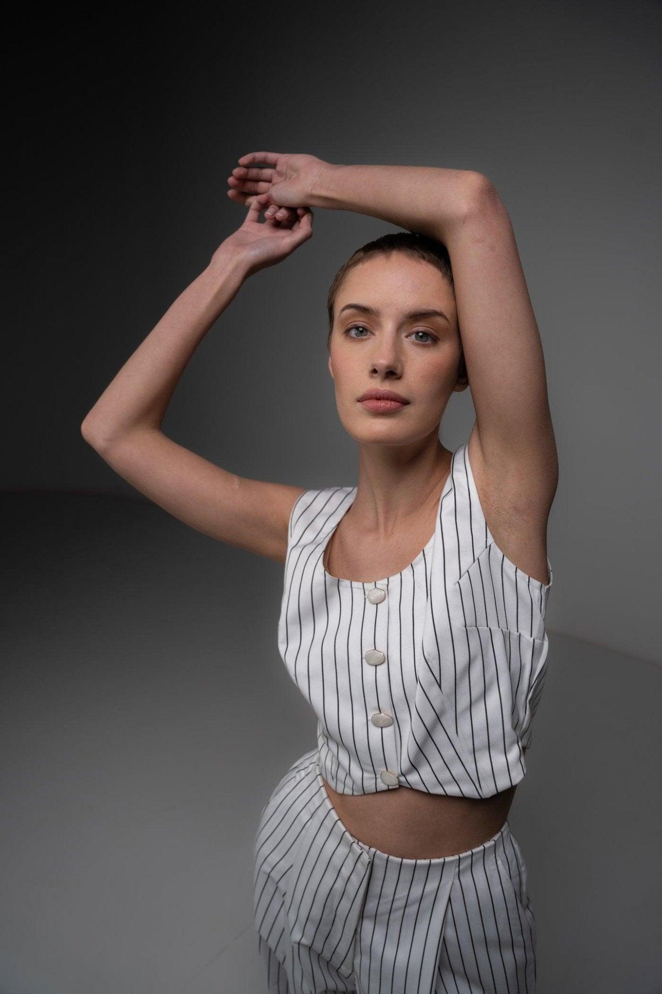 CHIQ STRIPED WORKWEAR CO-ORD SET - Sotbella