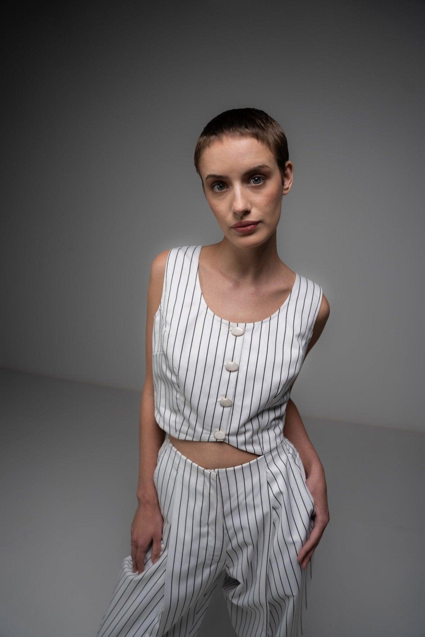 CHIQ STRIPED WORKWEAR CO-ORD SET - Sotbella