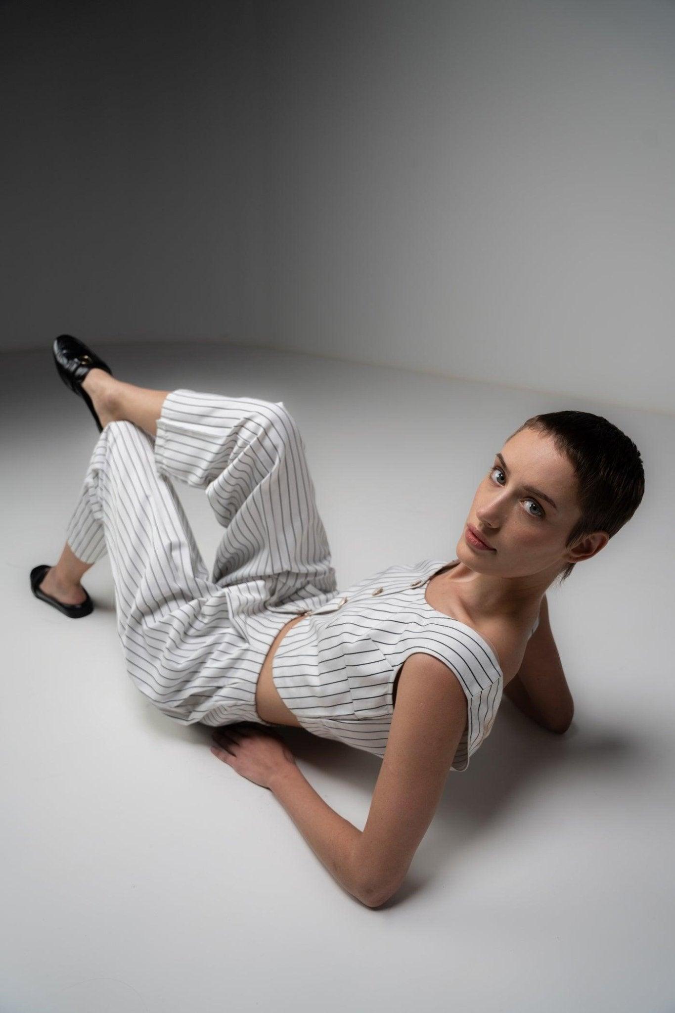 CHIQ STRIPED WORKWEAR CO-ORD SET - Sotbella