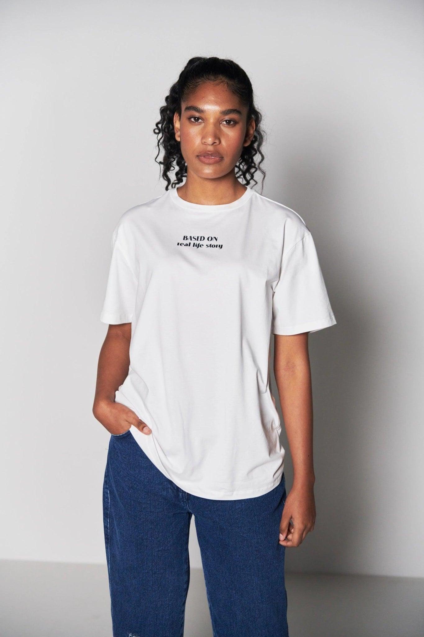 Classic Black Printed White T-Shirt - Sotbella