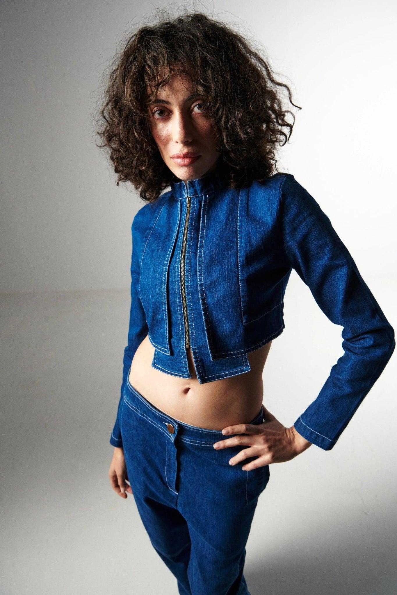 CONTEMPORARY CROP DENIM JACKET - Sotbella