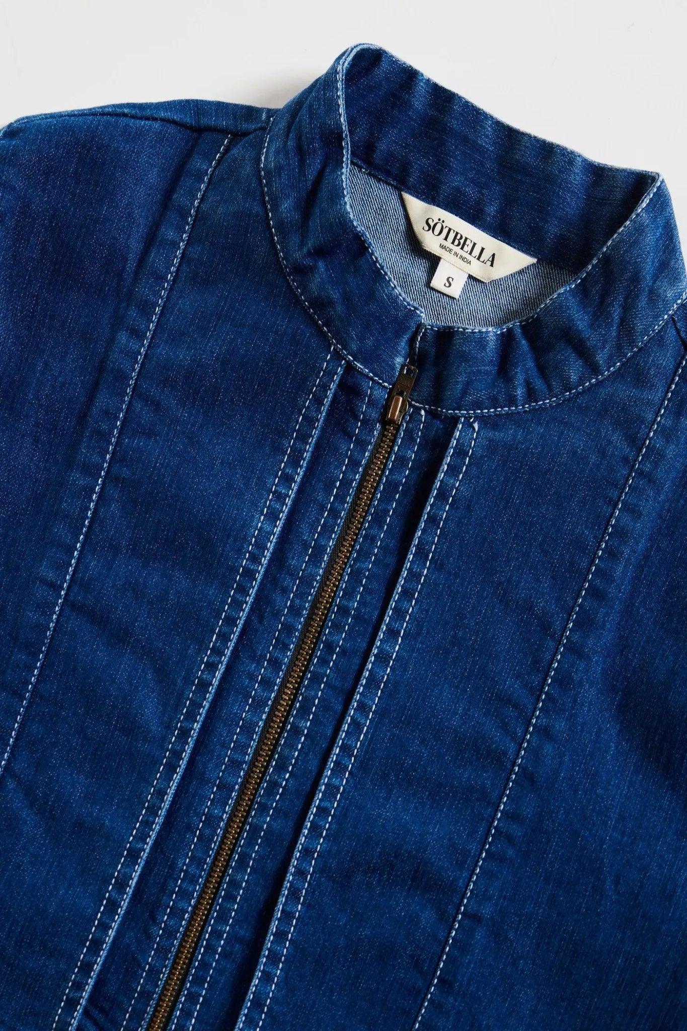 CONTEMPORARY CROP DENIM JACKET - Sotbella