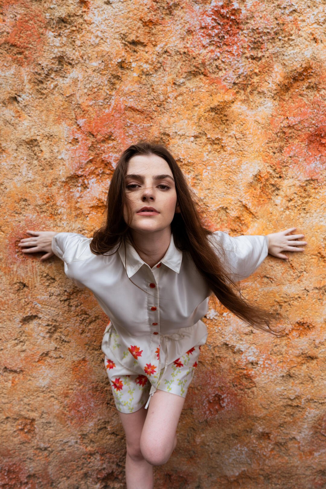 CORAL PIXEL PRINT WHITE CO - ORD SET - Sotbella