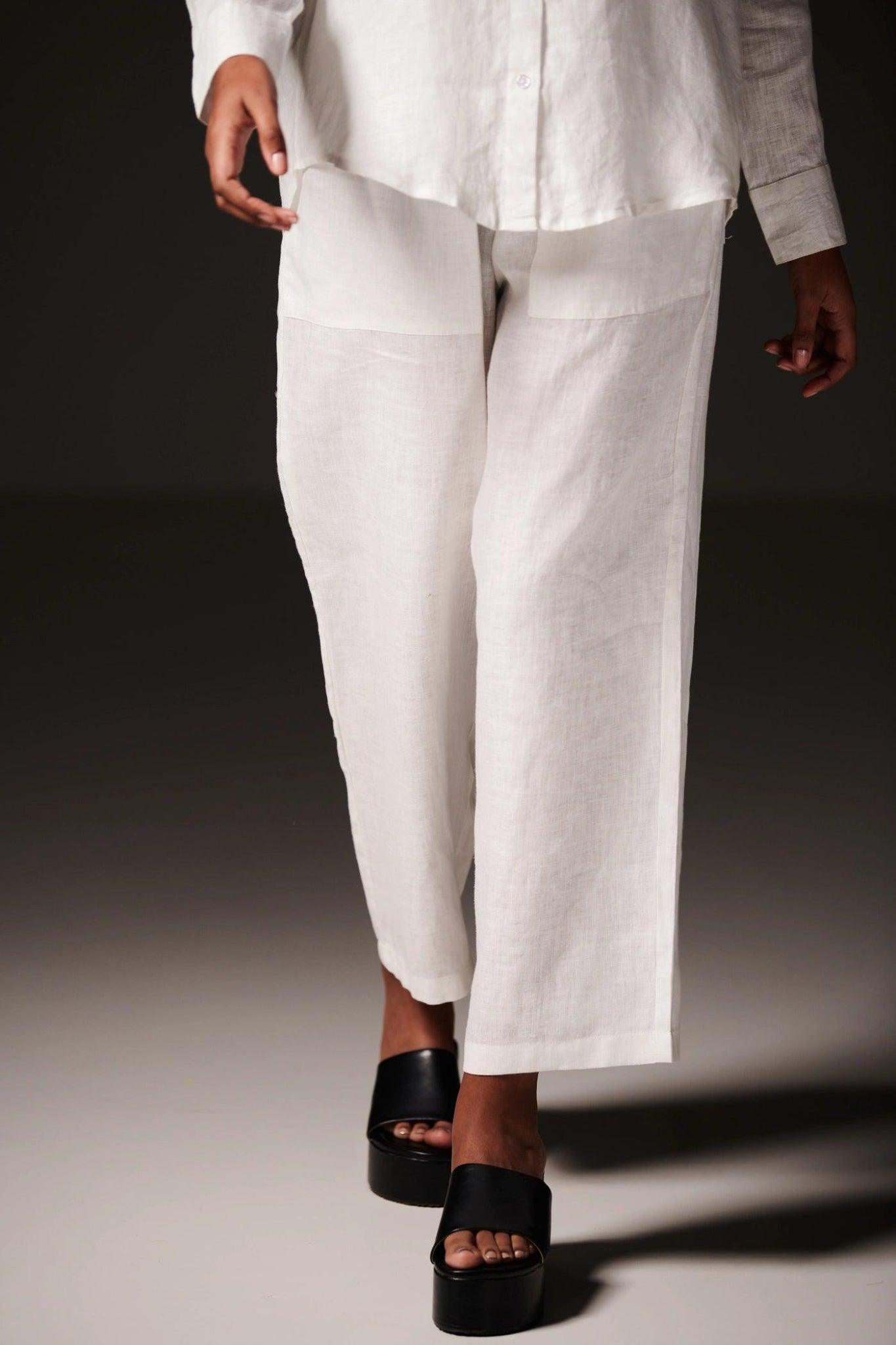 Cross Slit Linen Co-Ord Set - Sotbella