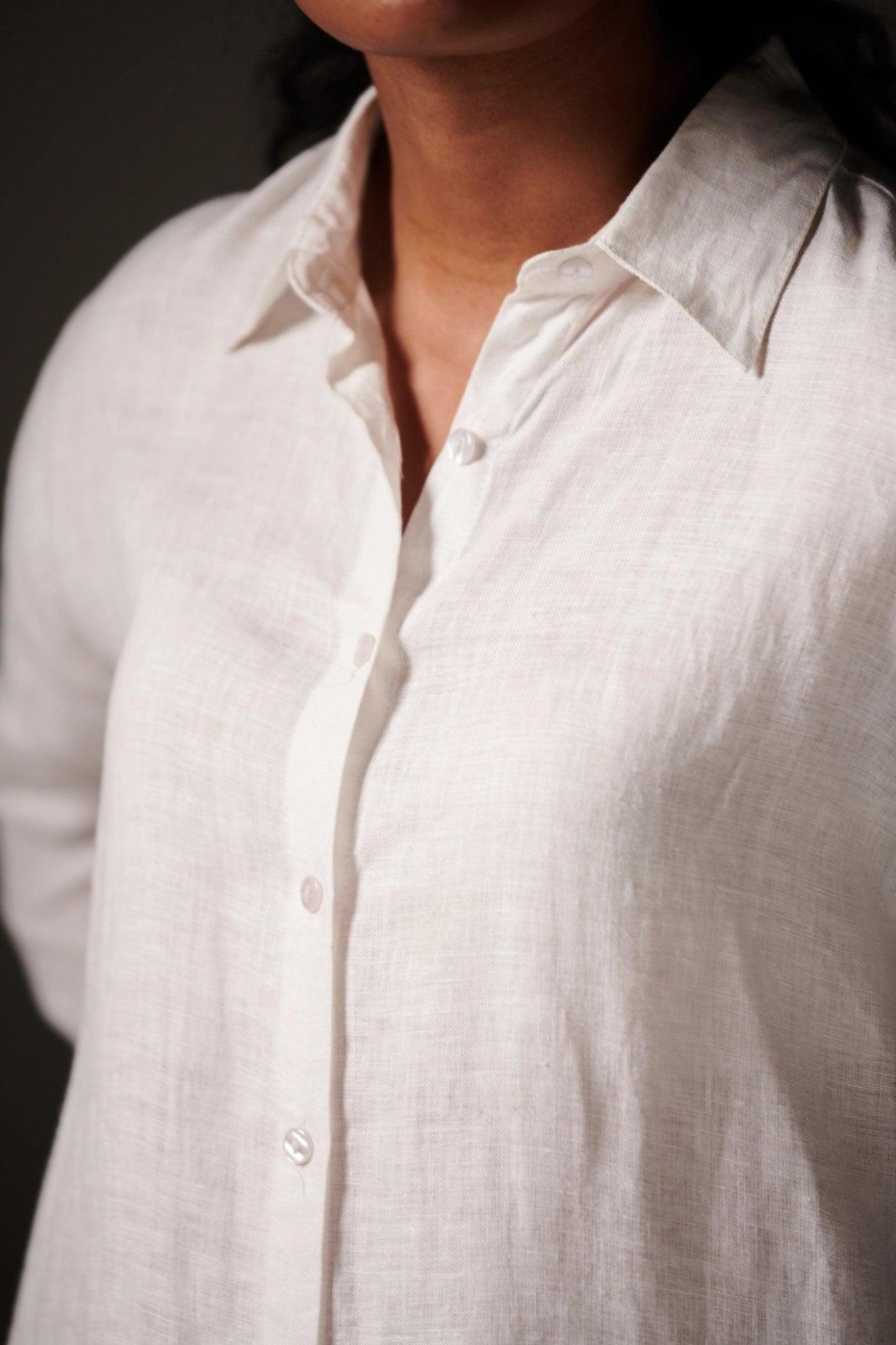 Cross Slit Linen Co-Ord Set - Sotbella