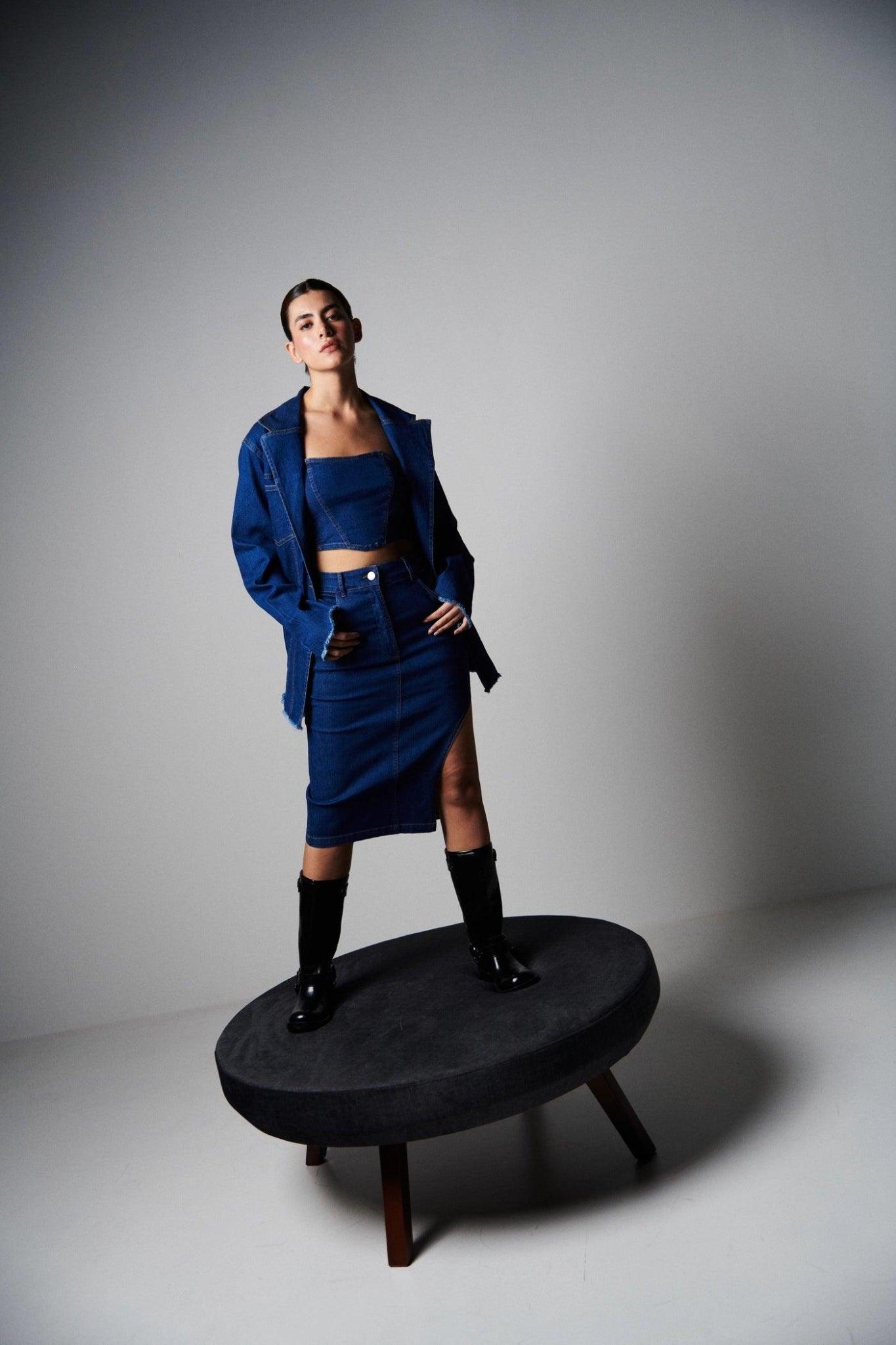 Denim Bustier Top - Sotbella