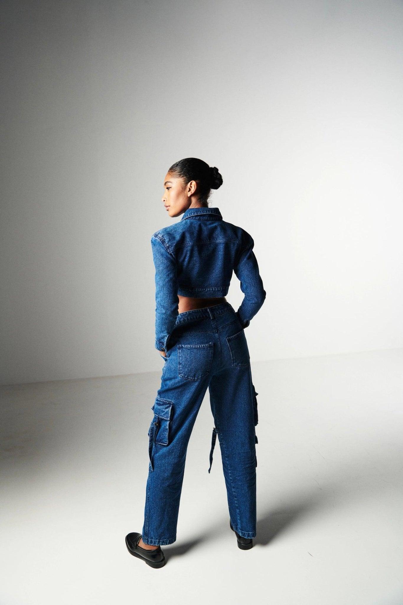 Denim Cargo Trousers - Sotbella