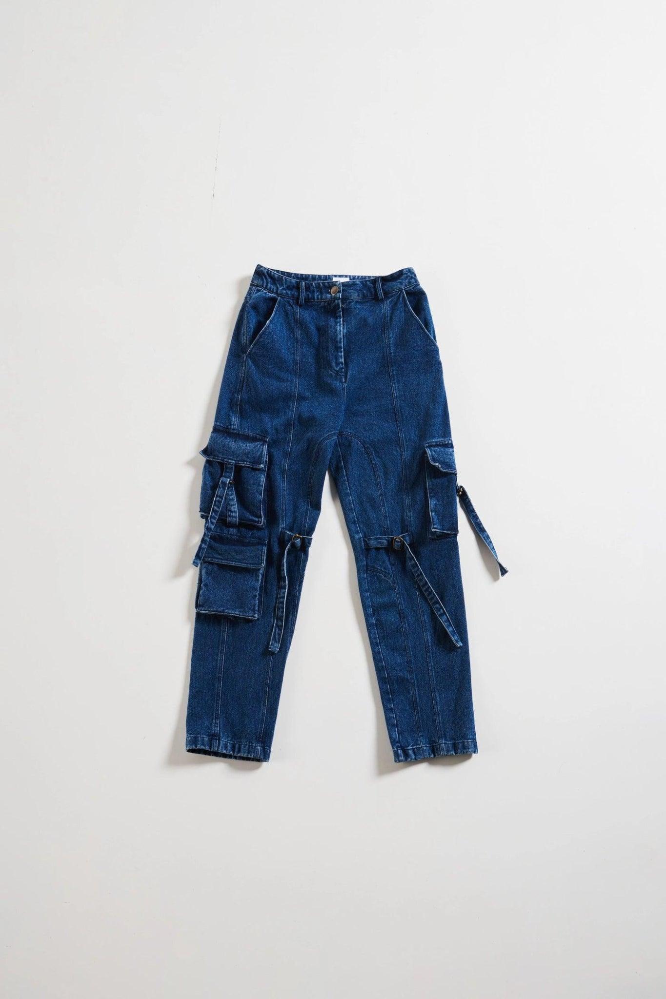 Denim Cargo Trousers - Sotbella