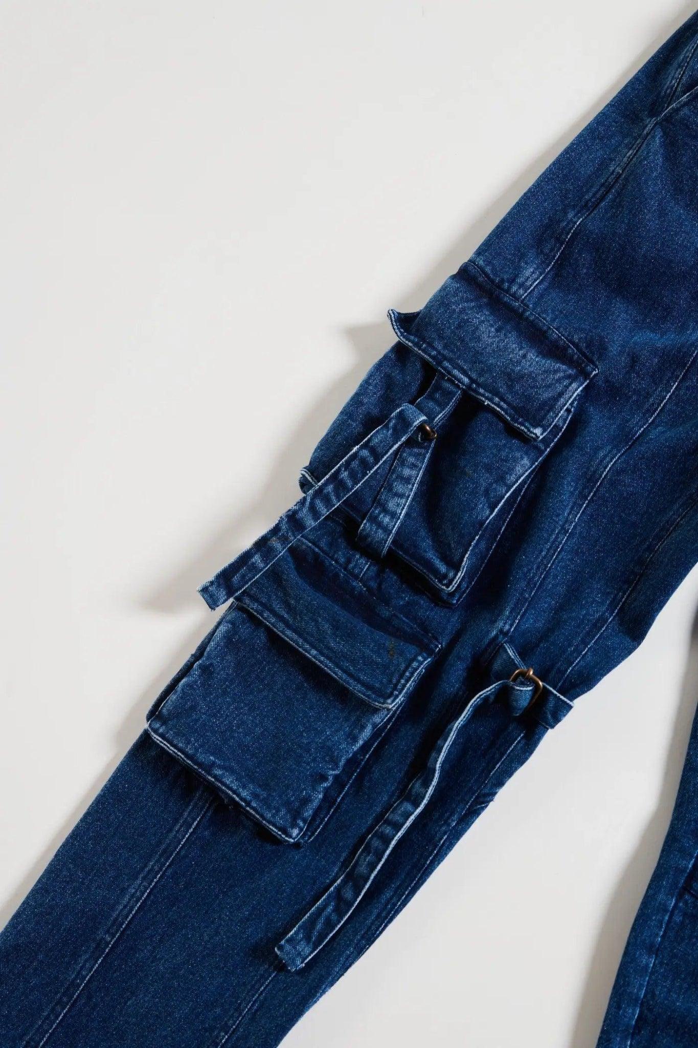 Denim Cargo Trousers - Sotbella