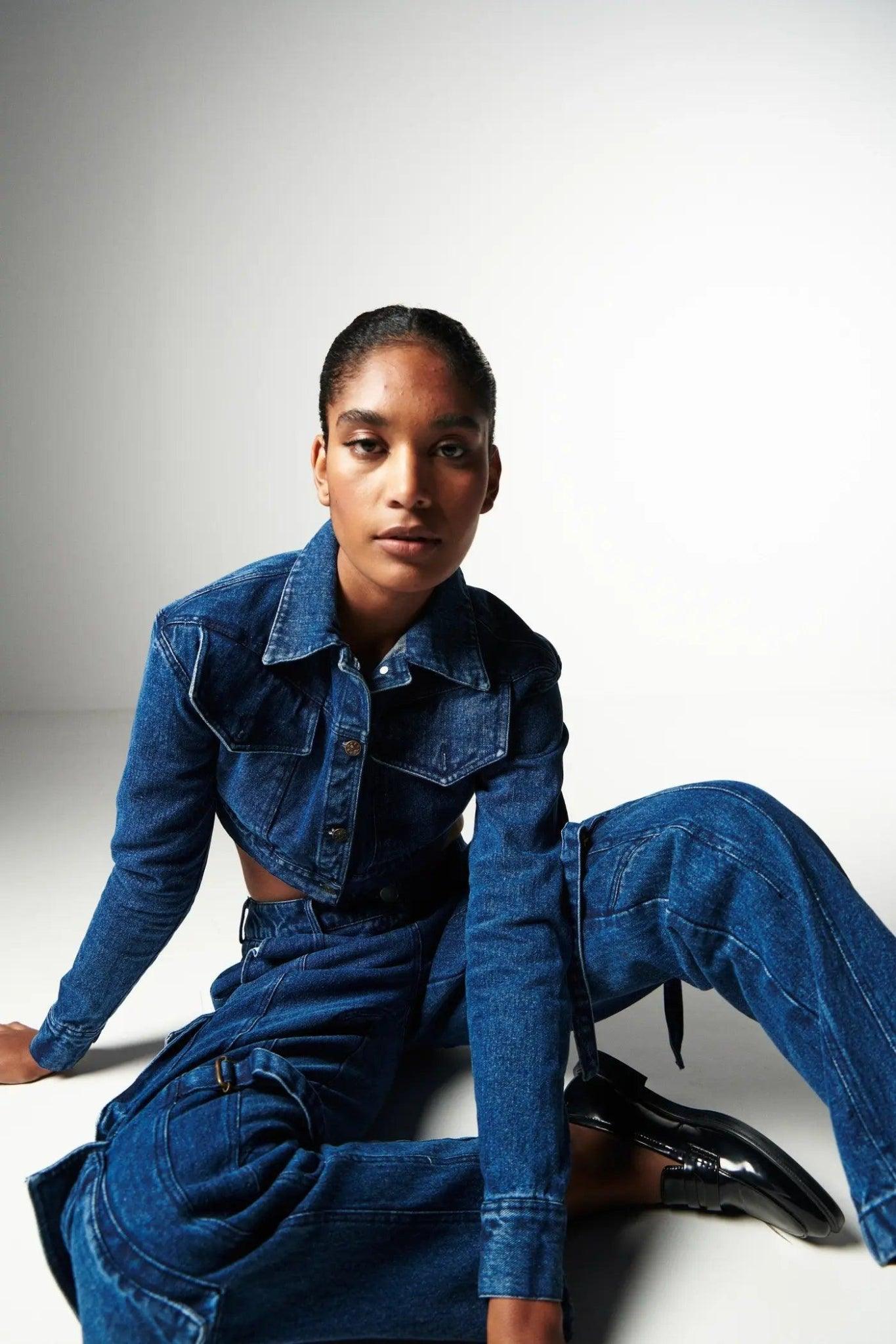 Denim Crop Jacket - Sotbella