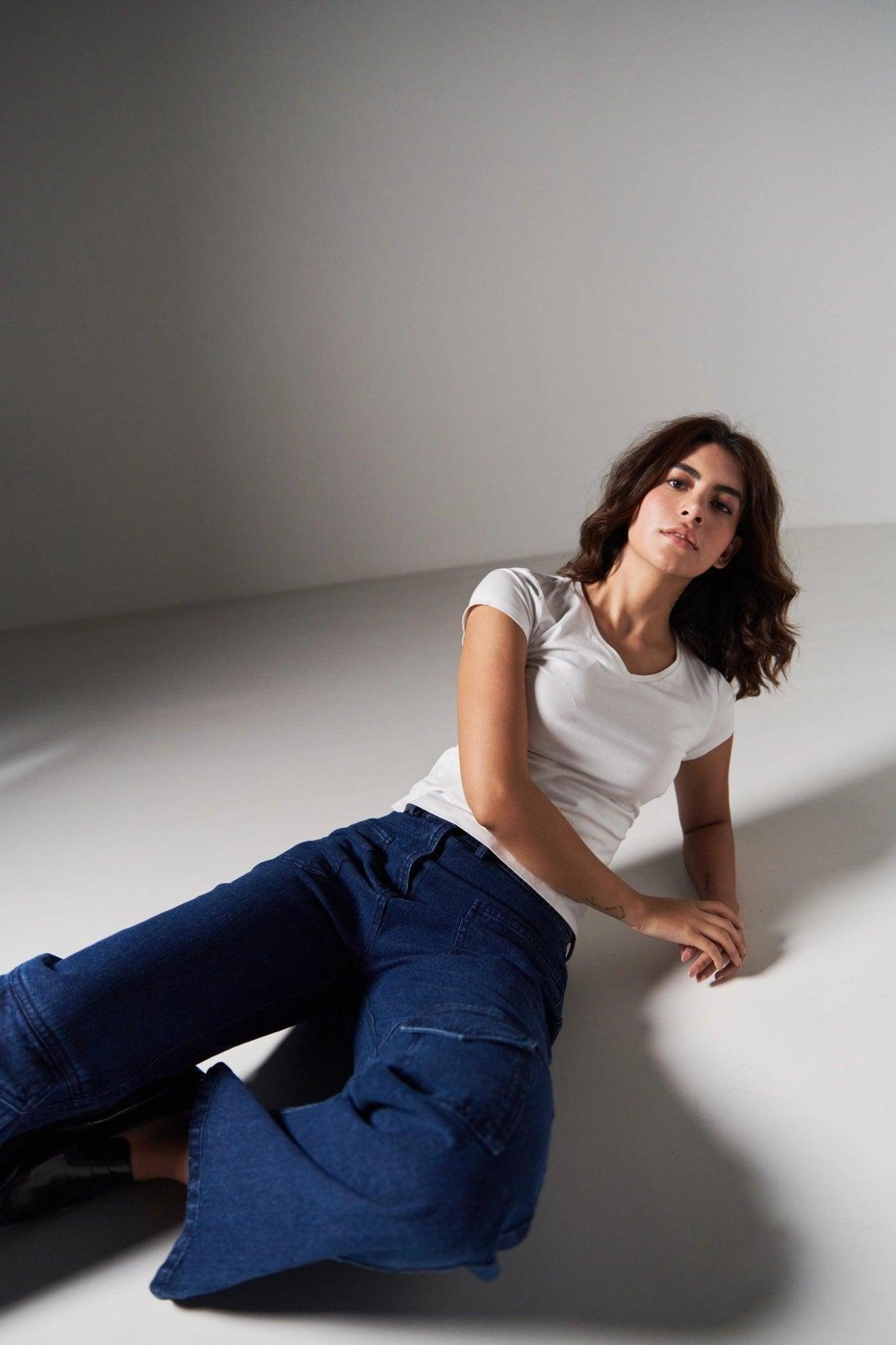 Denim Straight Pants - Sotbella