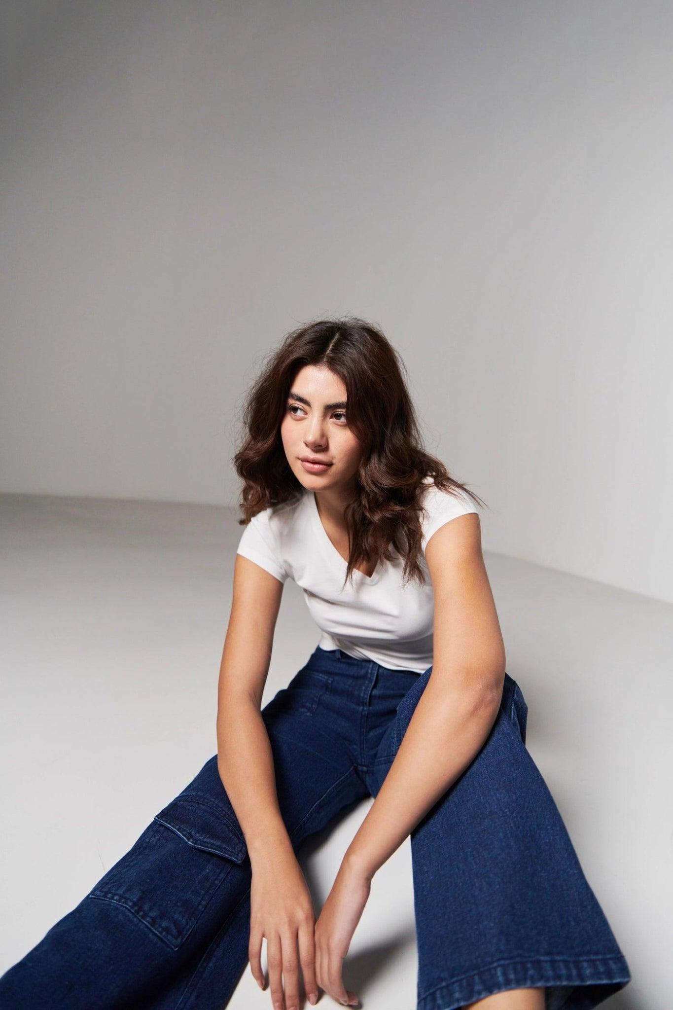 Denim Straight Pants - Sotbella