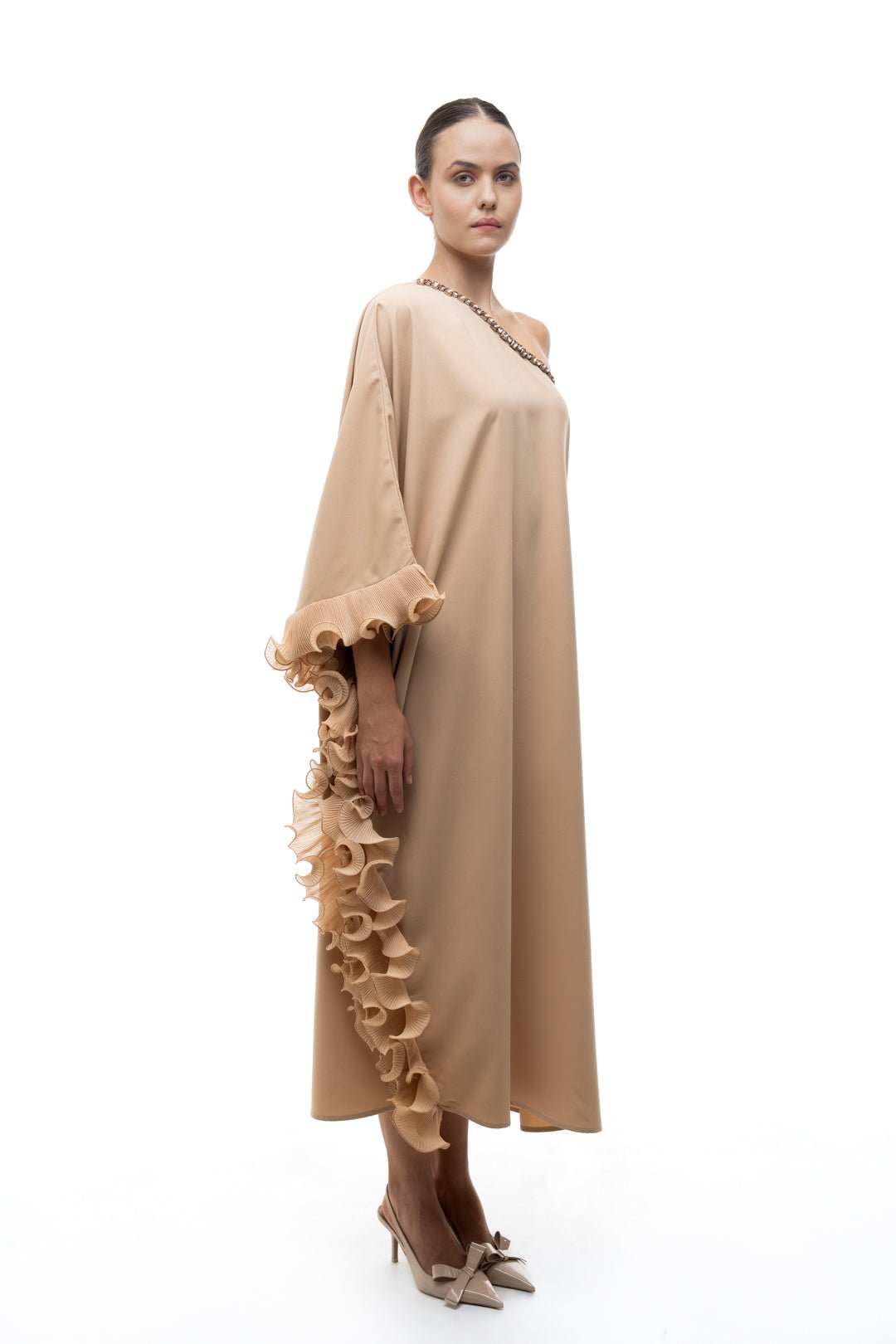 EMBELISHED ONE SHOULDER DRESS - Sotbella