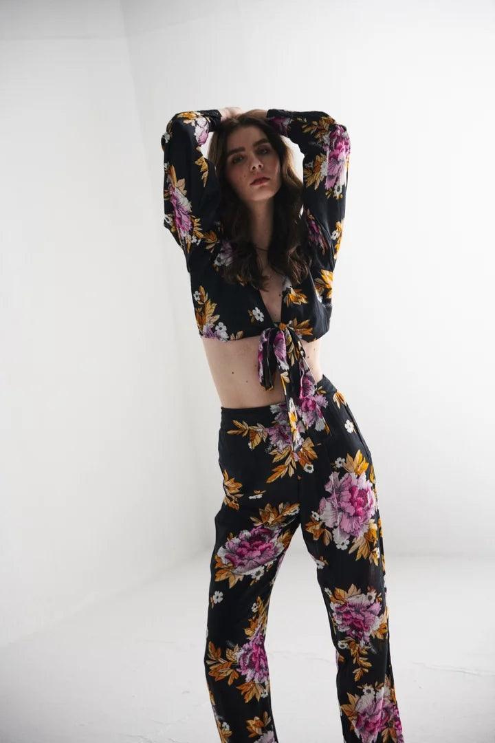 Floral Print Crop Top - Sotbella