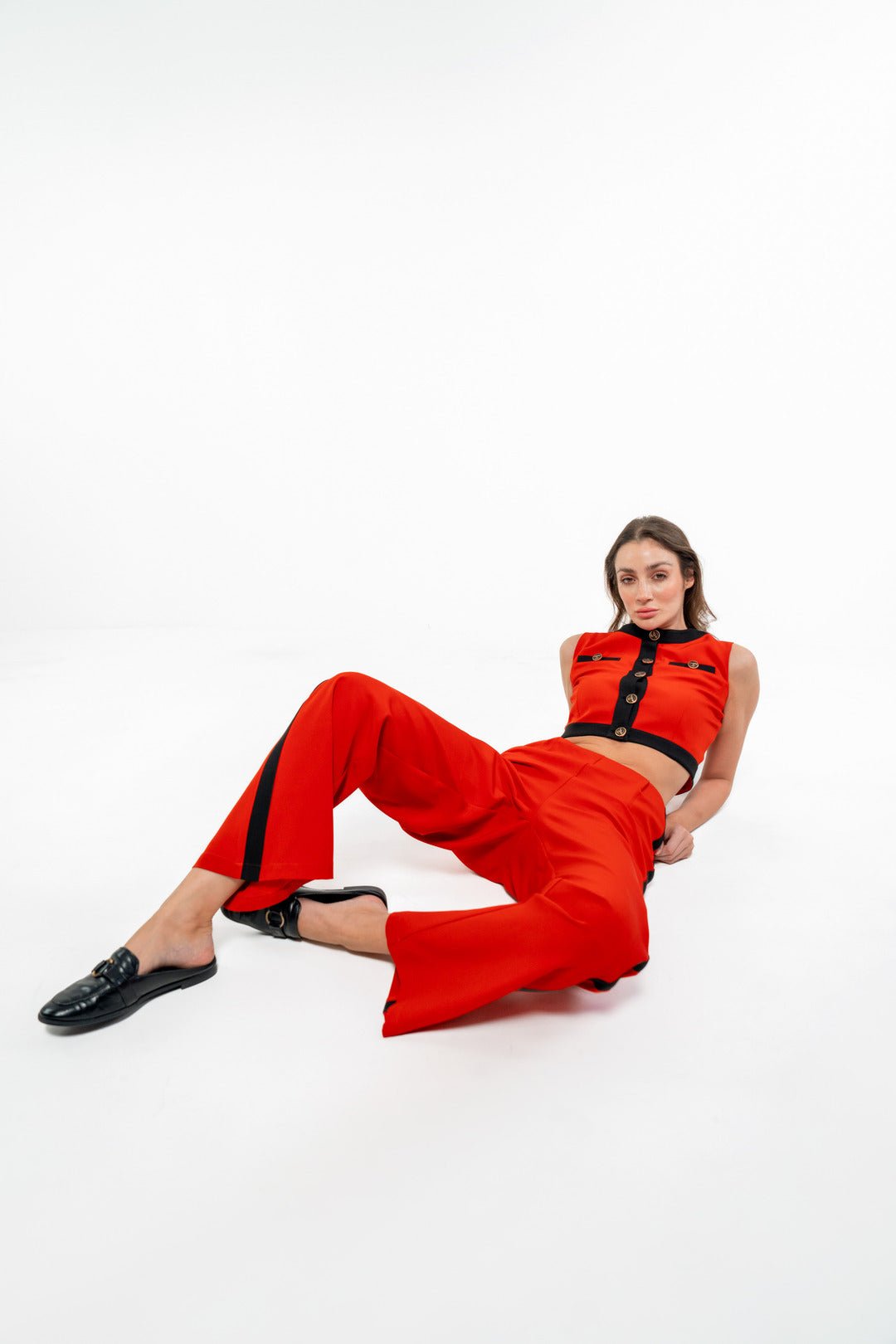 FORMAL RED TOP AND PANT CO - ORD SET - Sotbella
