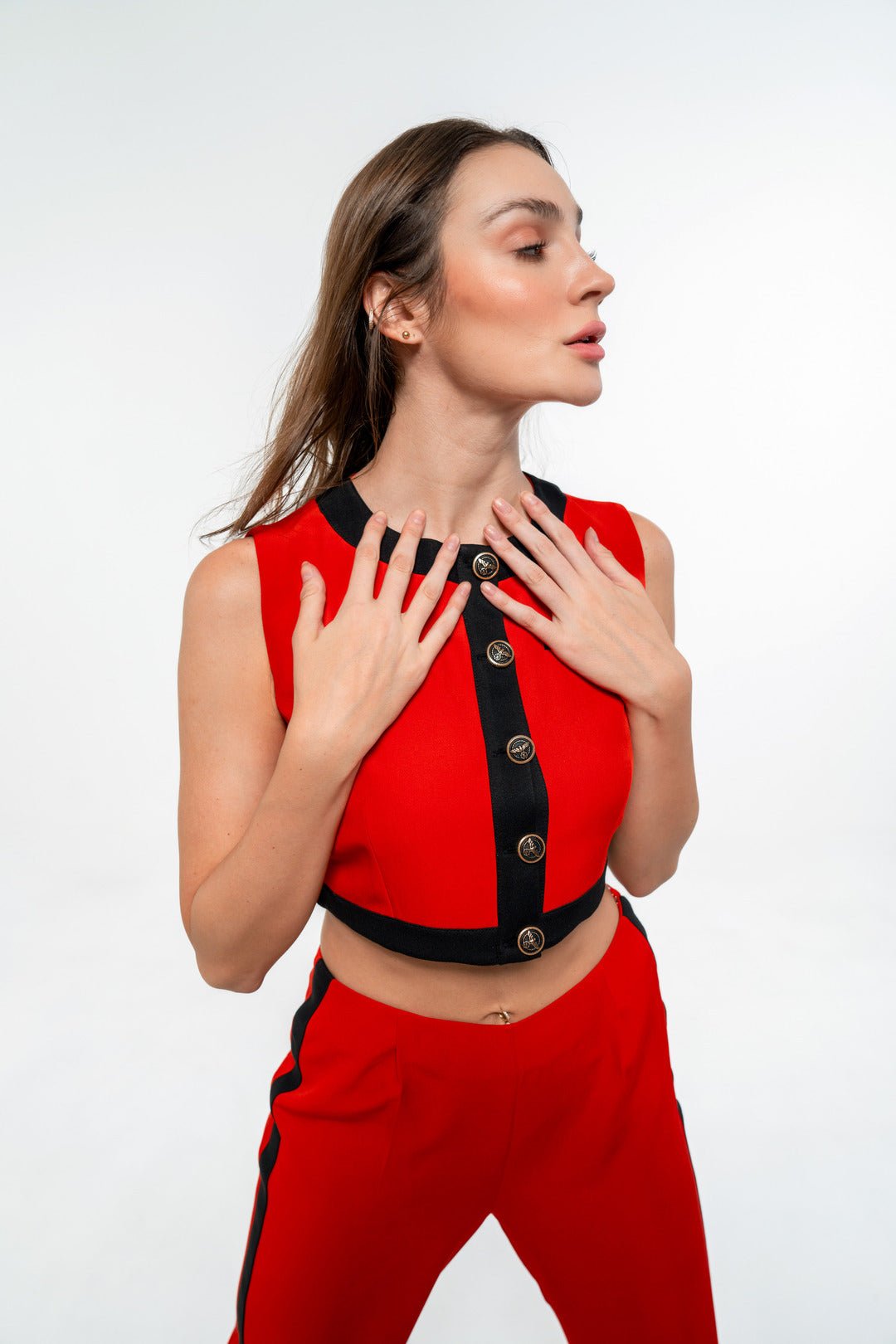 FORMAL RED TOP AND PANT CO - ORD SET - Sotbella