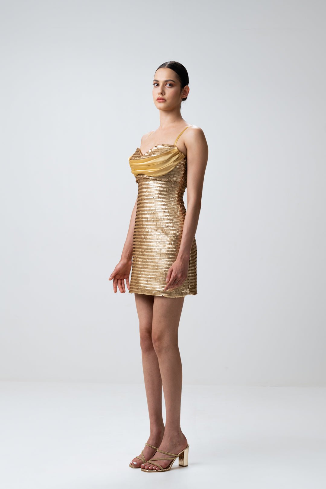 GLODEN GODESS SCULPTED DRESS - Sotbella