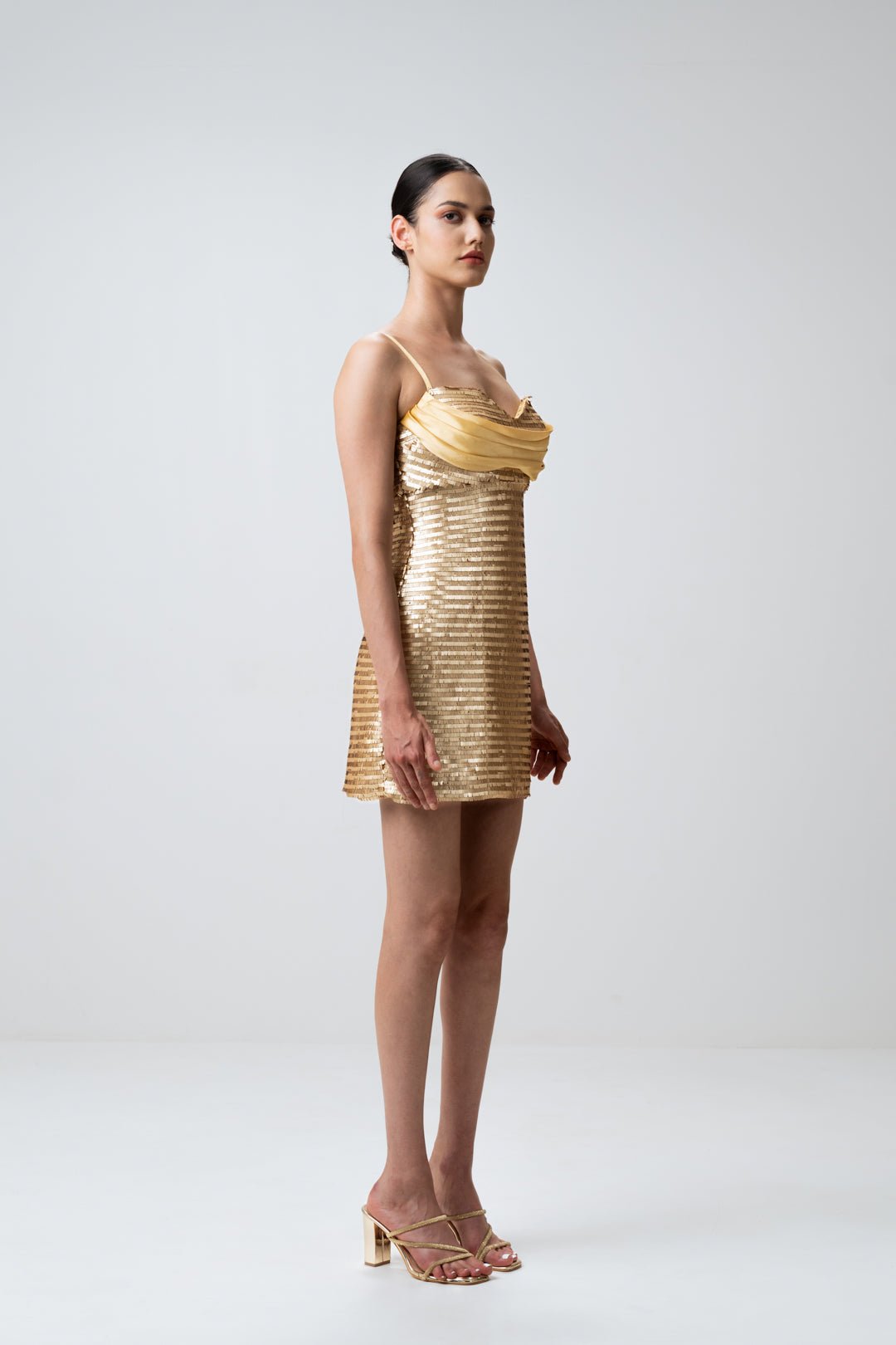 GLODEN GODESS SCULPTED DRESS - Sotbella