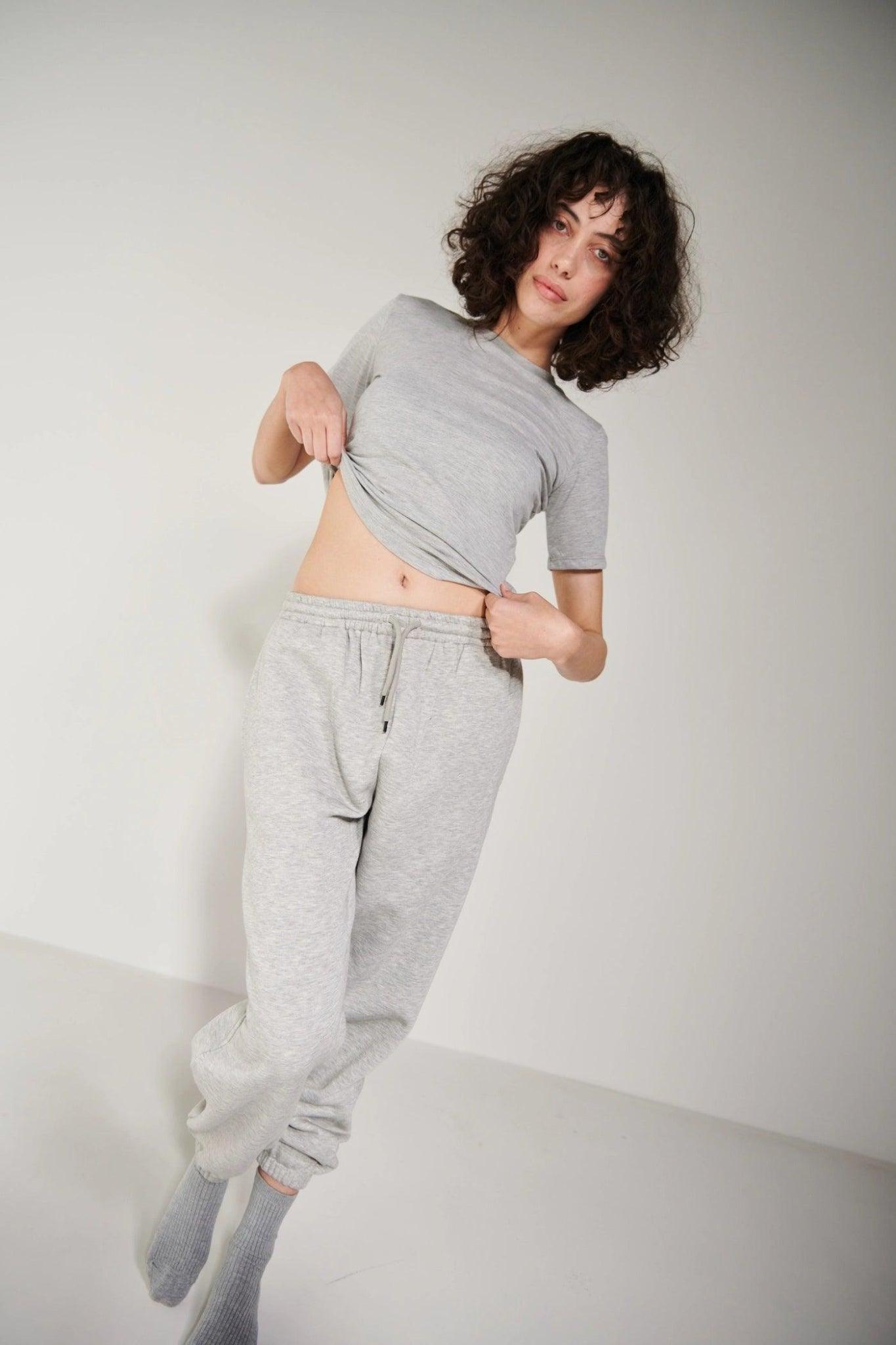 Grainy Grey T-Shirt With Pyjama's - Sotbella