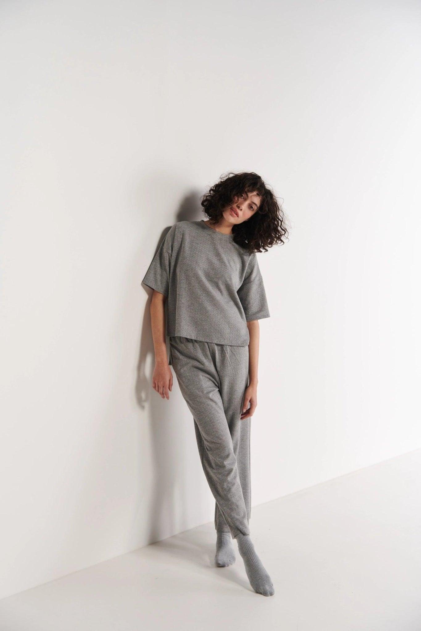 Grey Single Jersey T-Shirt - Sotbella