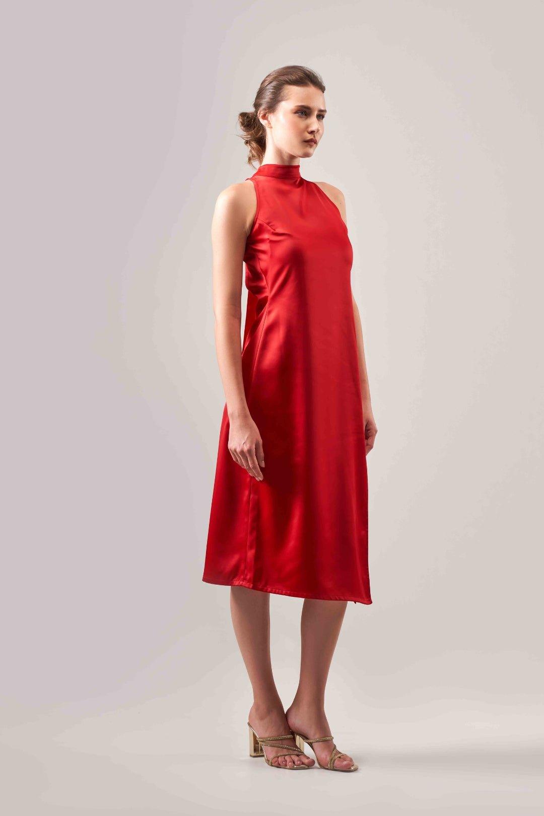 HALTER NECK SLIT DRESS - Sotbella