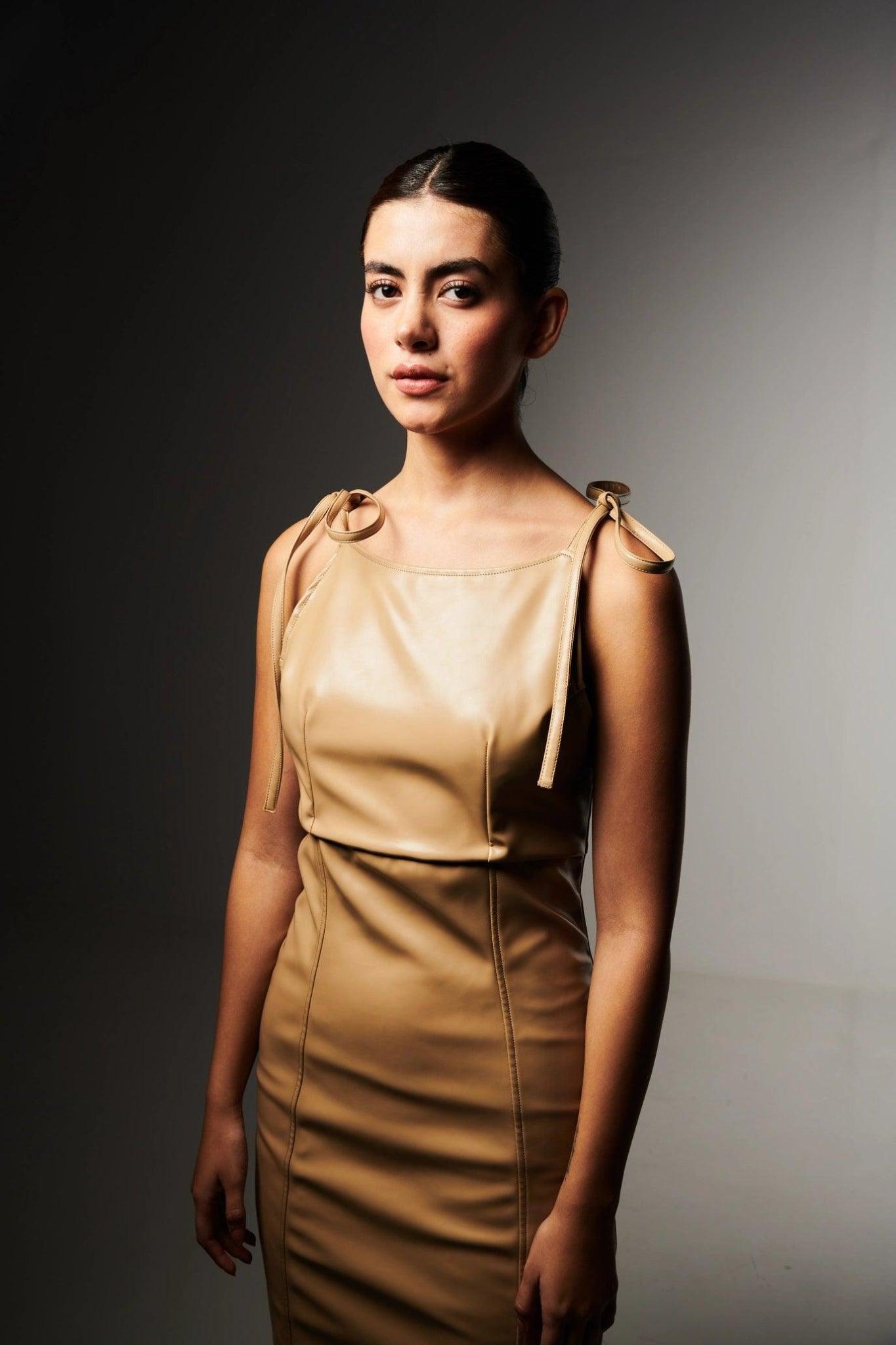 Longline Leather Chic Dress - Sotbella