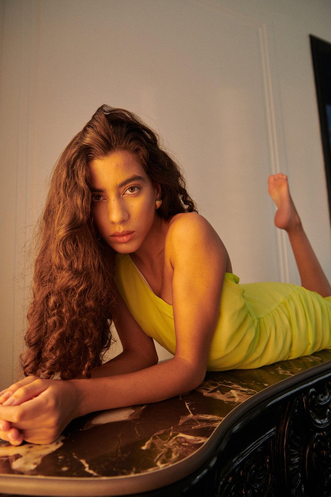 Neon Green Bodycon Dress - Sotbella