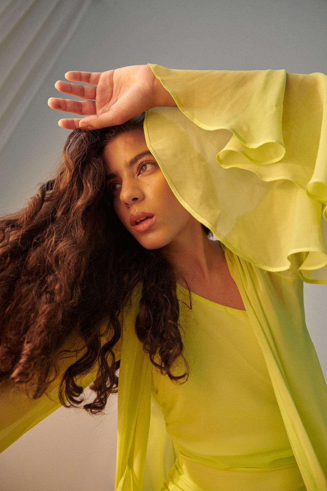 Neon Green Shrug - Sotbella