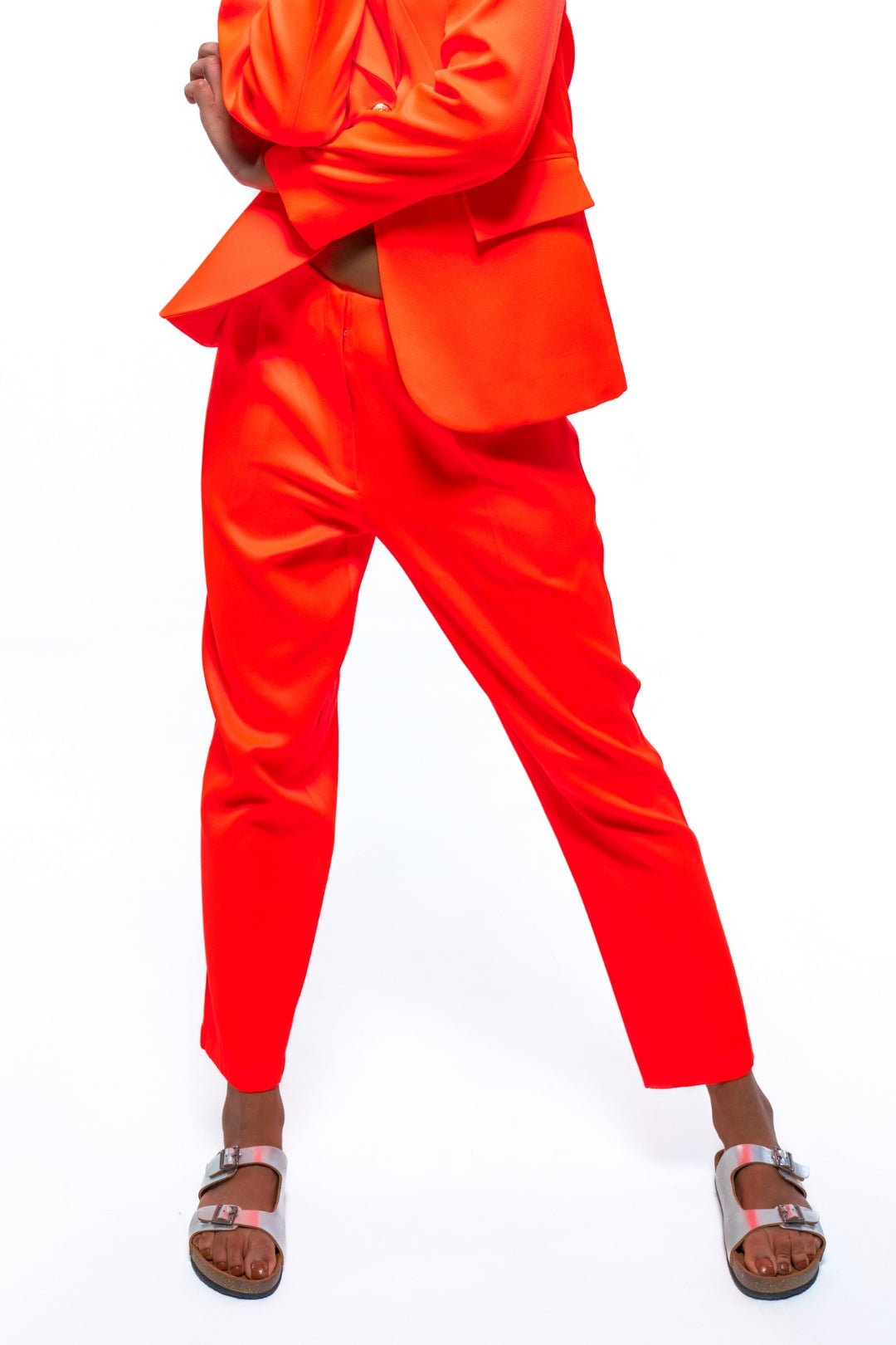 ORANGE STRAIGHT FIT PANT - Sotbella