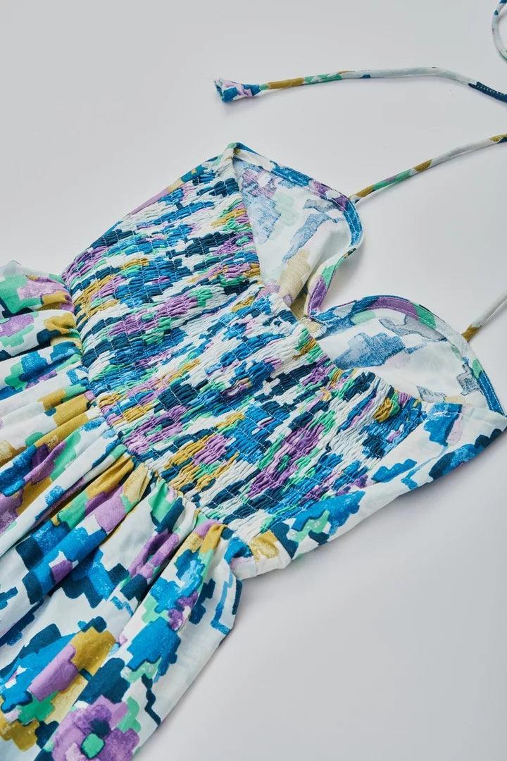 Printed Dress With Slit - Sotbella