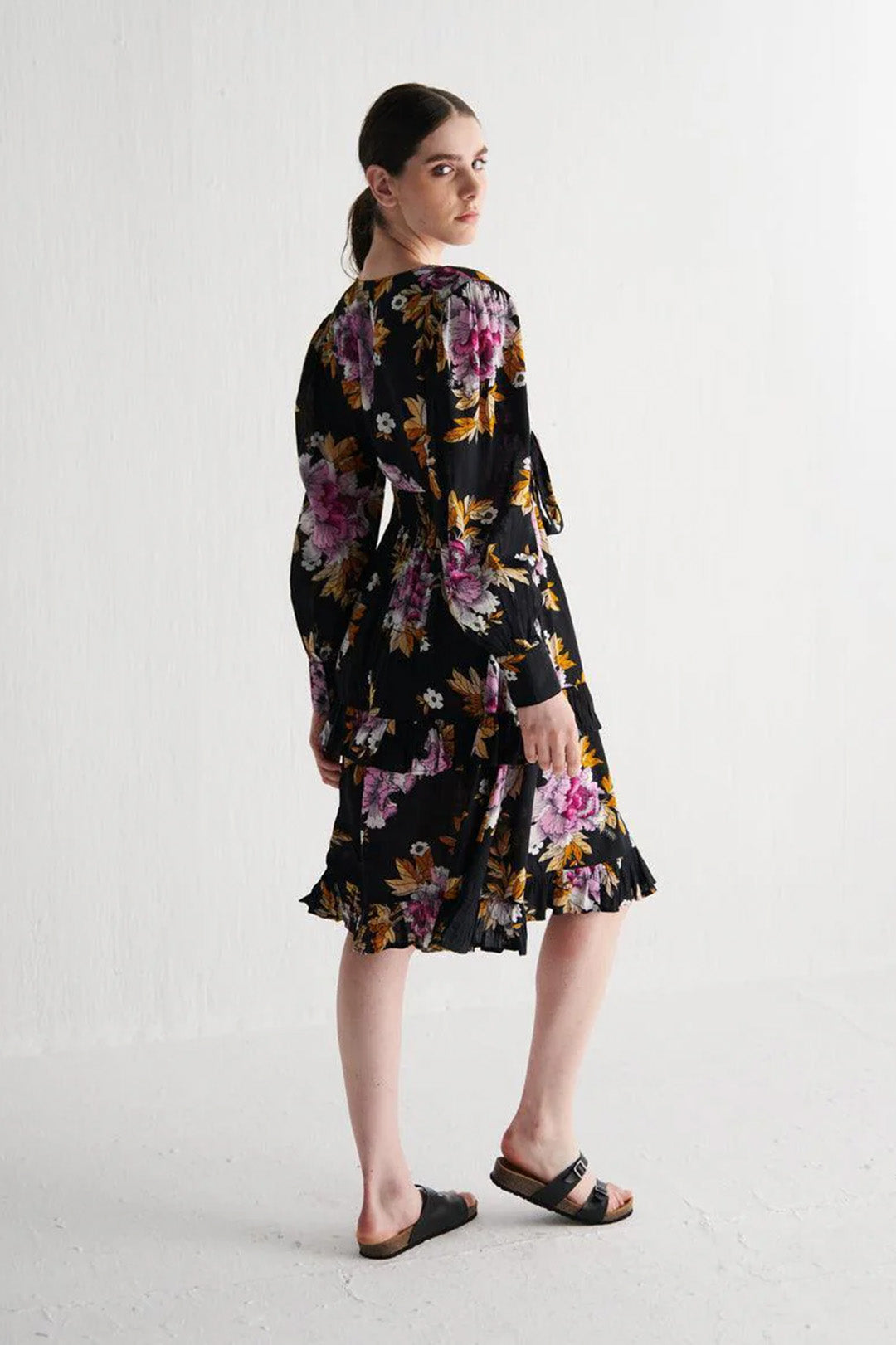 Printed Ruffle Dress